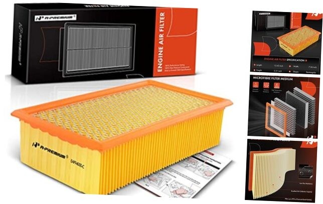 Engine Air Filter Compatible with Ford F-250 F-350 F-450 F-550 Super Duty