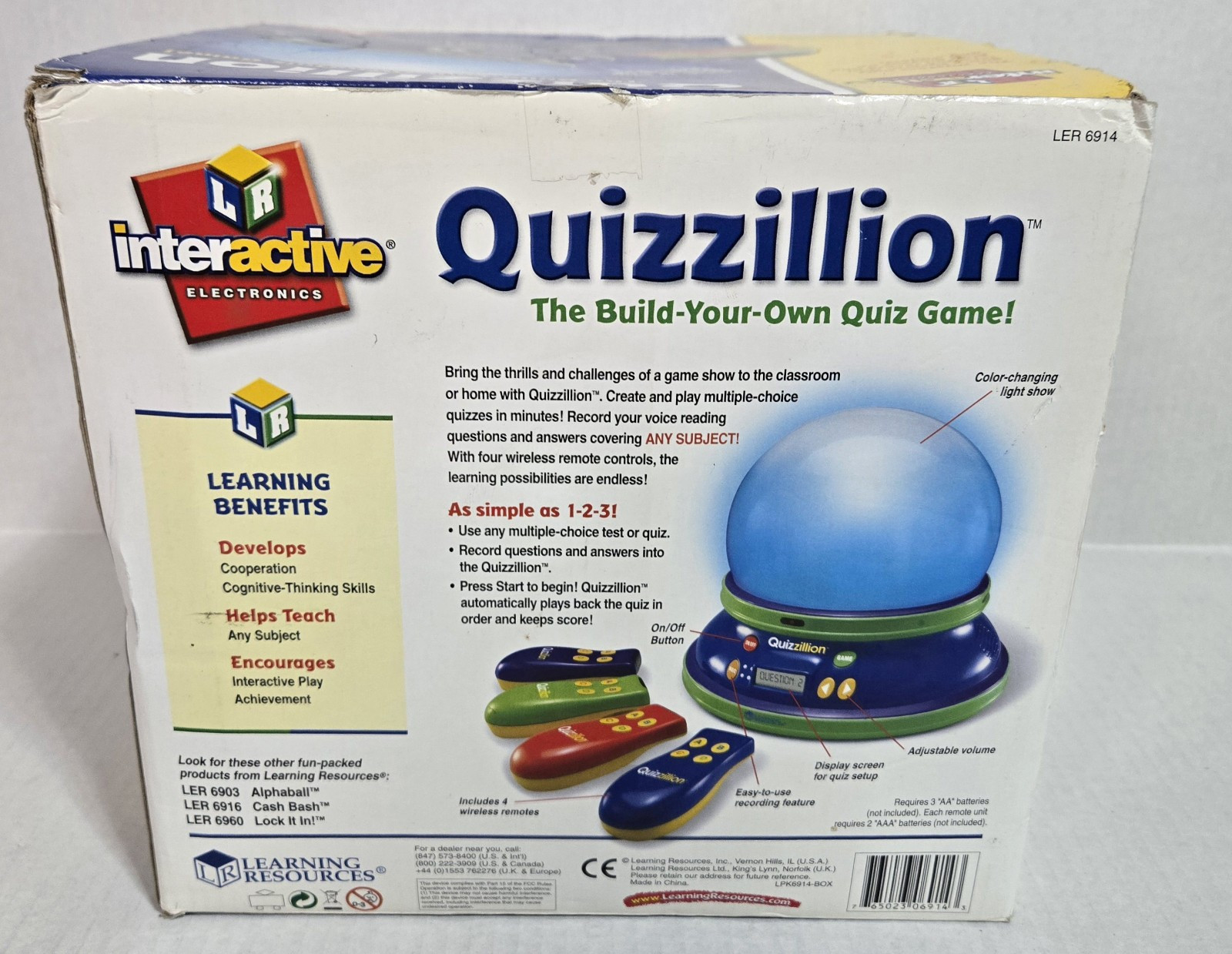 Learning Resources Quizzillion: The Build-Your-Own Quiz Game! New Open Box