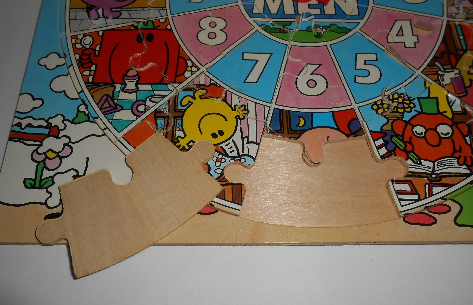 The MR. MEN Jigsaw Teaching Clock #1173 by Michael Stanfield, 1979