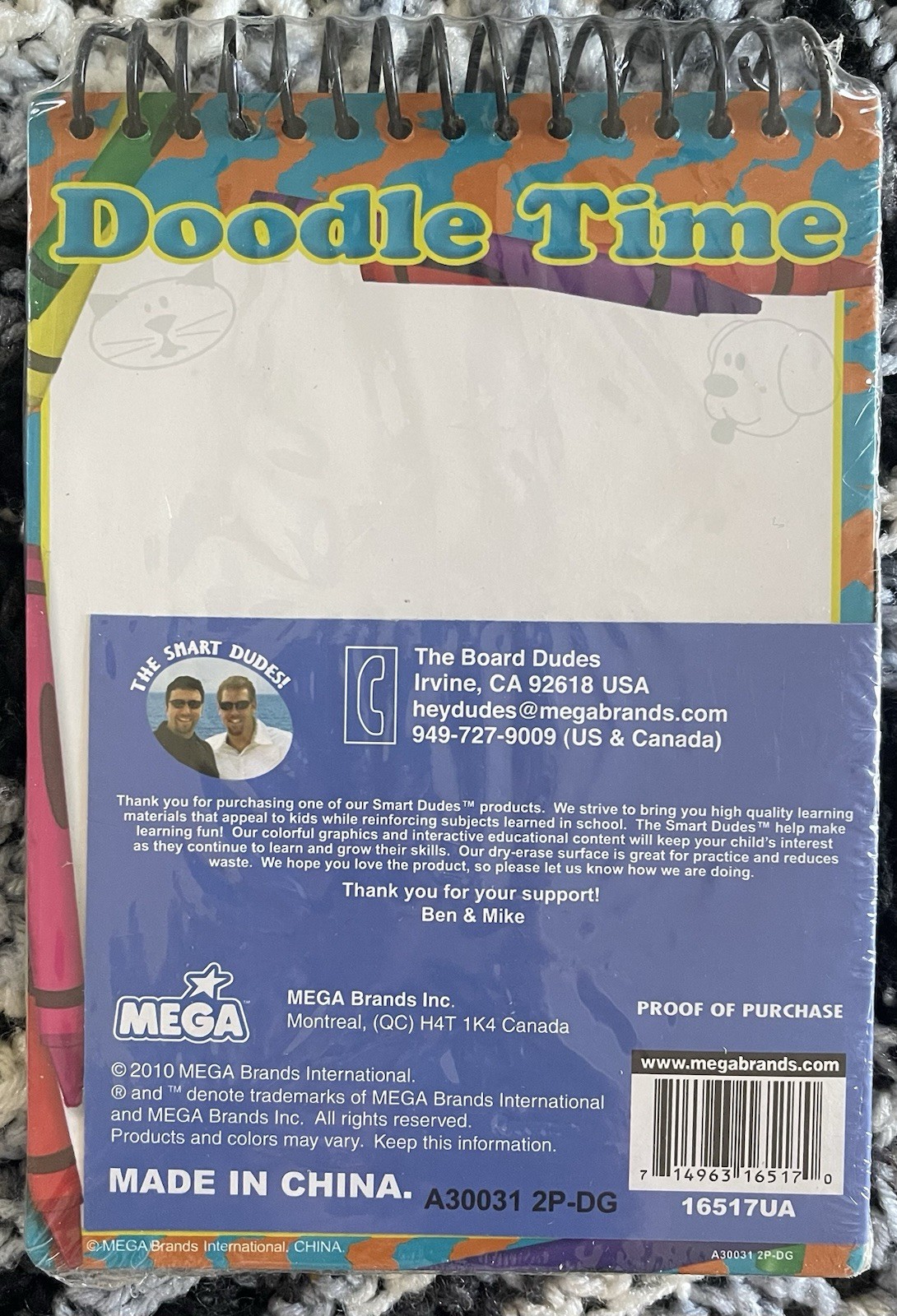 Dry Erase Printing & Numbers Learning Book- Works With Crayons Too!, NIP