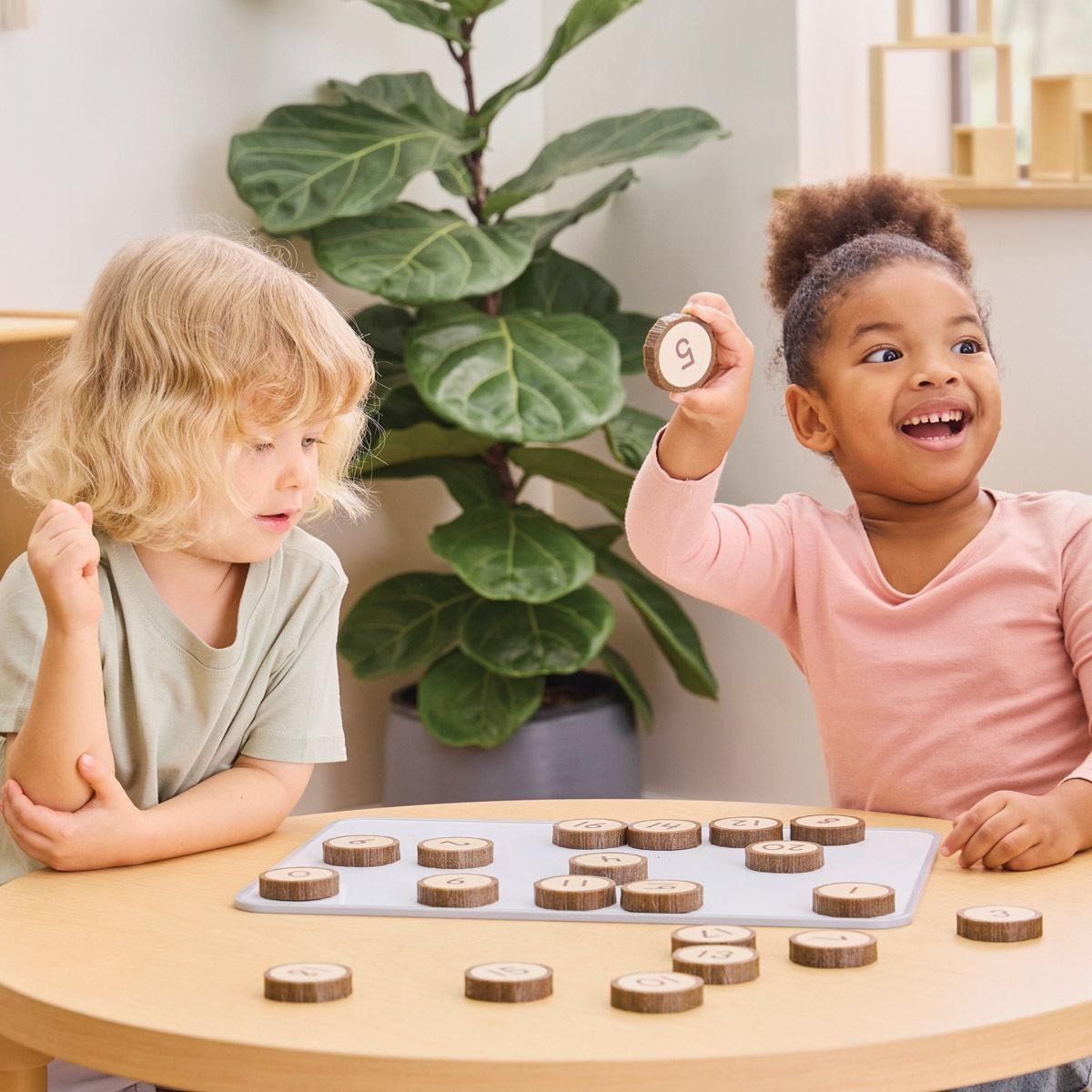 Kaplan Early Learning Magnetic Wood Cookie Counters – 21 Pieces