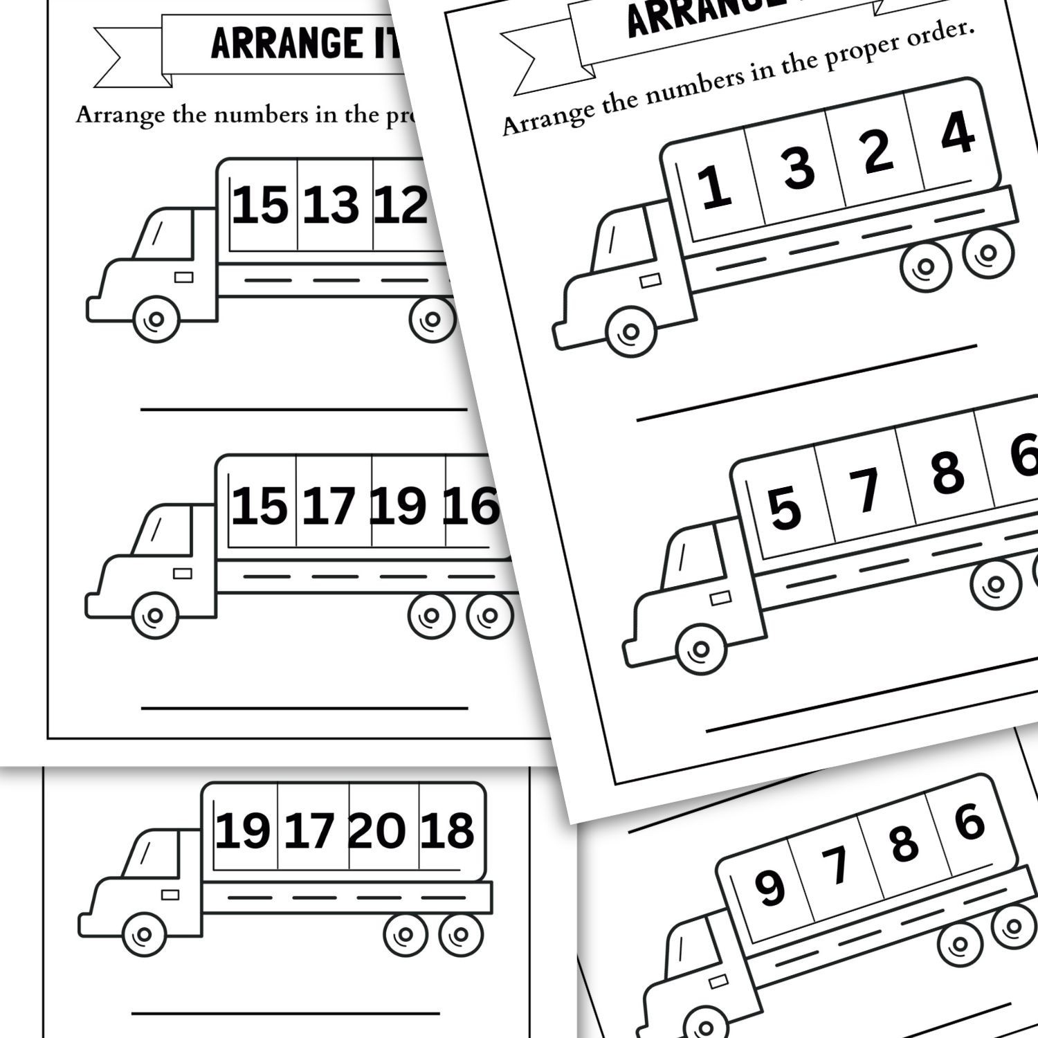 Fun Number Order & Before–After Worksheets for Kids – Printable Math Activity