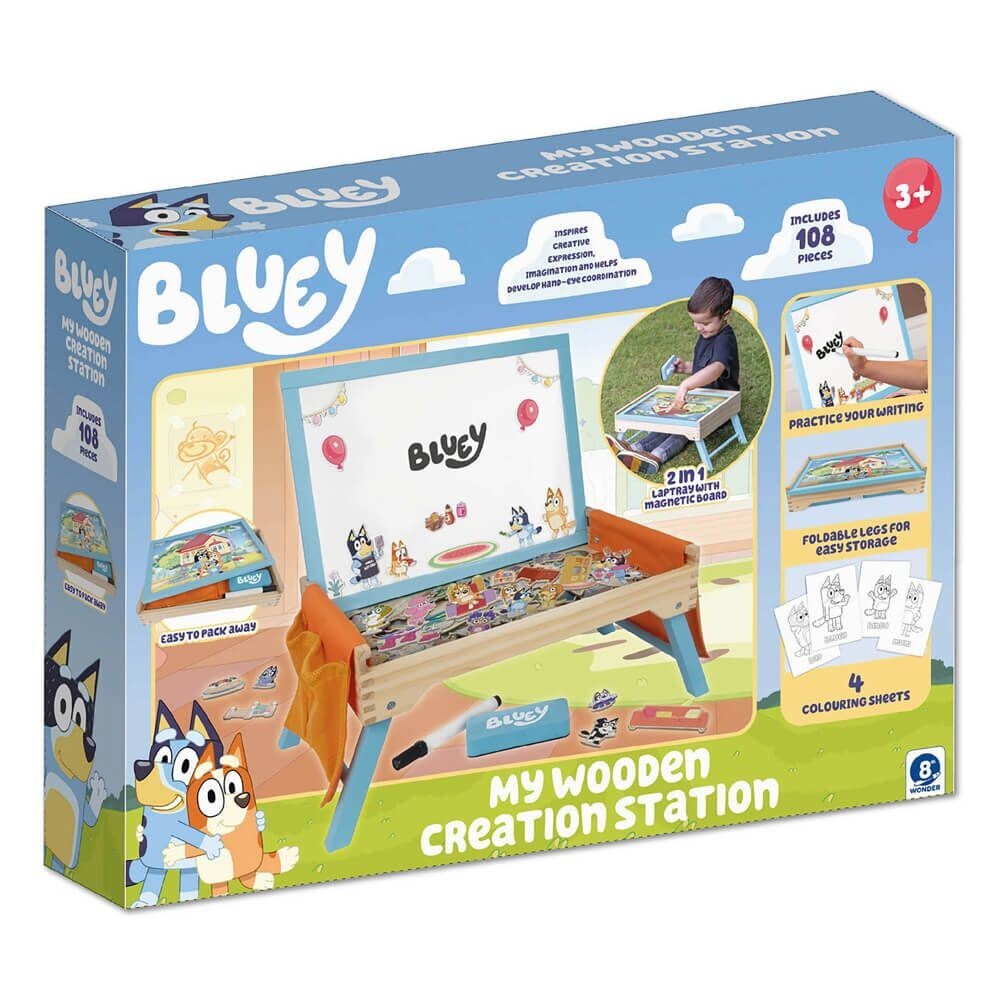 NEW Bluey Wooden Creation Station Creative Kids Gift Activity Art Fun (Ages 3+)!