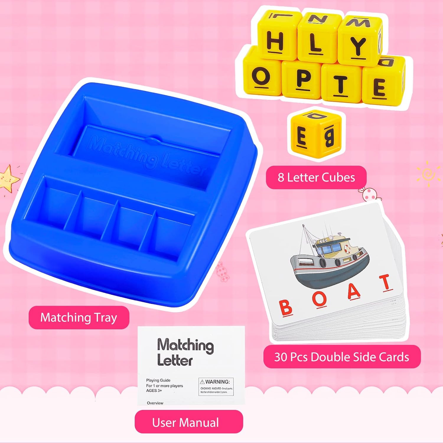 Matching Letter Game, Spelling Word and Increases Memory, Early Learning Educati