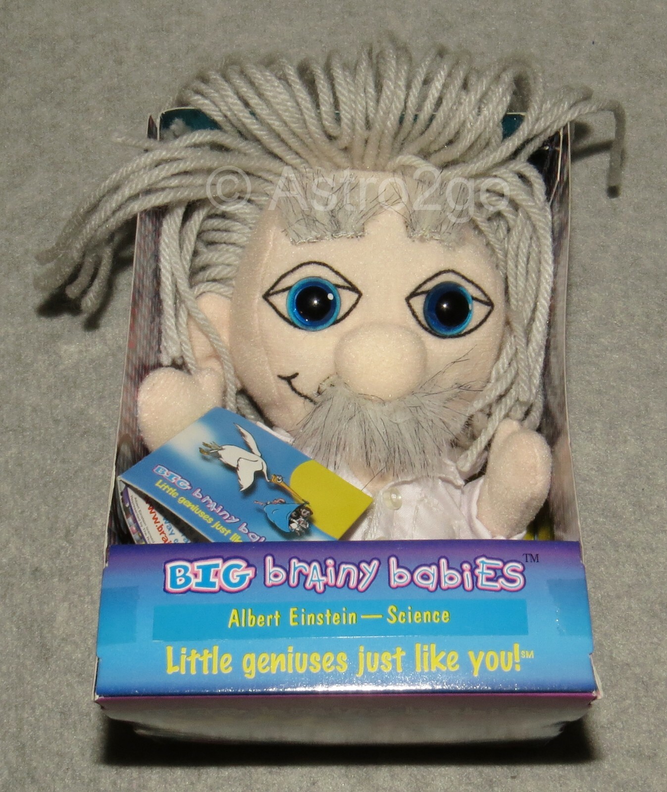 BIG BRAINY BABIES-ALBERT EINSTEIN-Stuffed Plush Little Genius Dolls Science NEW!