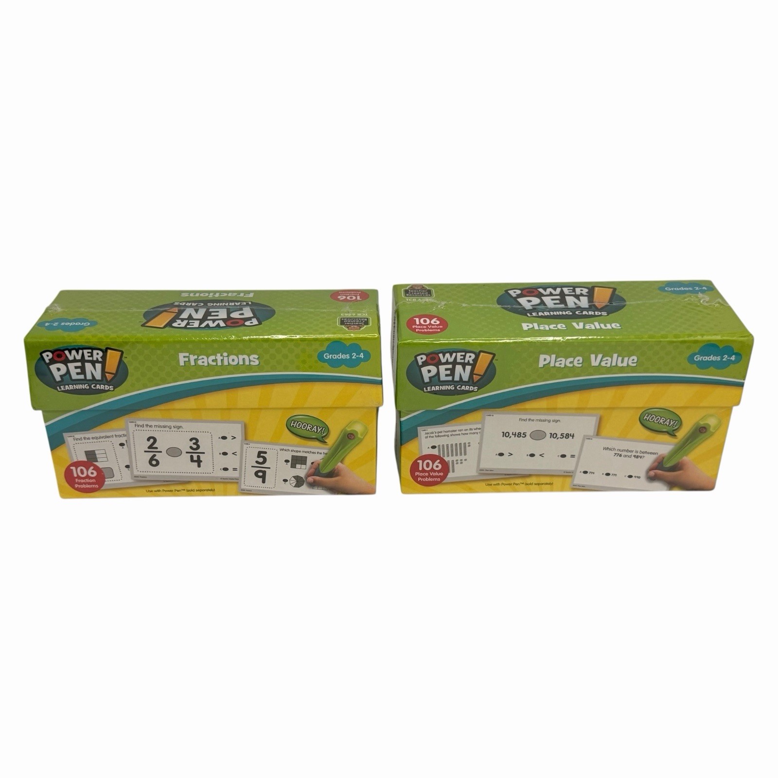 Power Pen Learning Cards Numbers Lot of 5 Time Division Place Value Mult & Fract