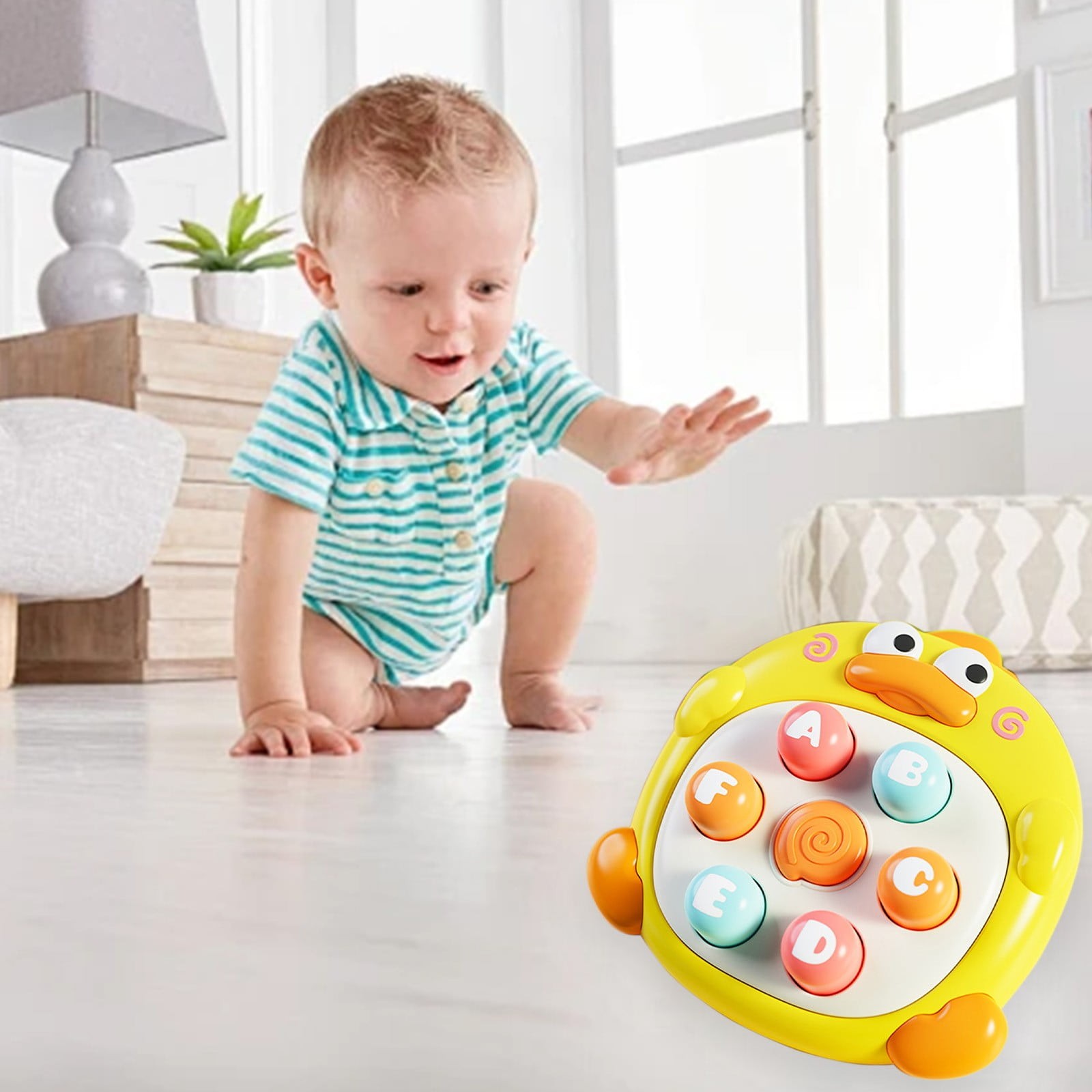Interactive Sensory Development Toy for Toddlers with Soft Buttons Promotes Hand