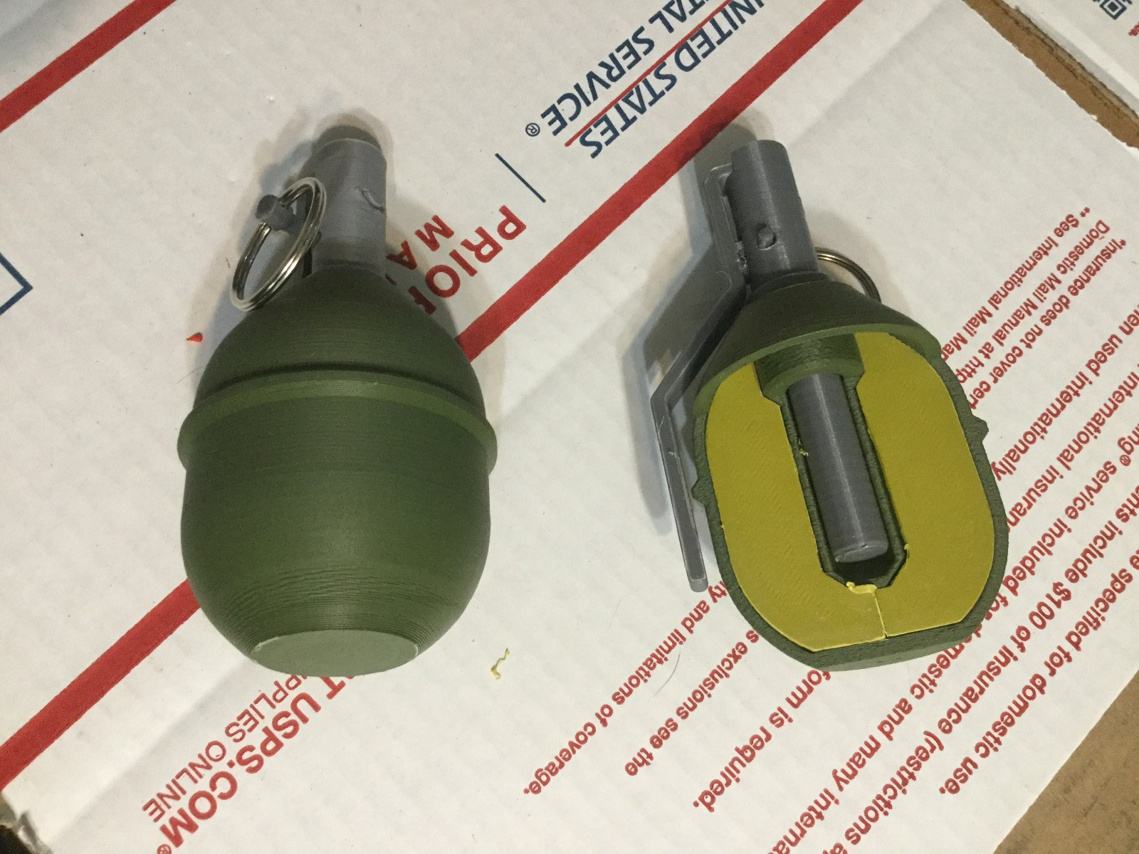 FAKE RGD-5 Soviet Russian Grenade Accurate Size Plastic Replica cutaway PROP