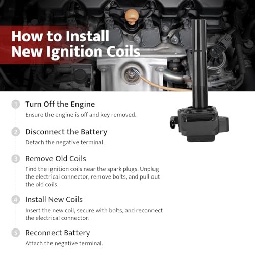 NPAUTO Ignition Coil Pack Compatible with V6 3.0L 1996 1997 1998 1999 2000 2001