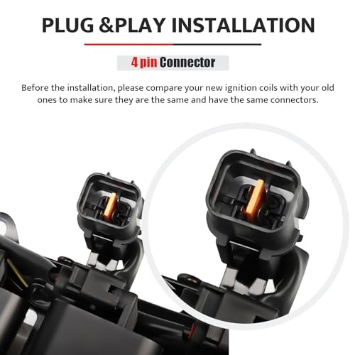NPAUTO Ignition Coil Pack compatible with V6 2.7L 2.7 2001 2002 2003 2004 2005