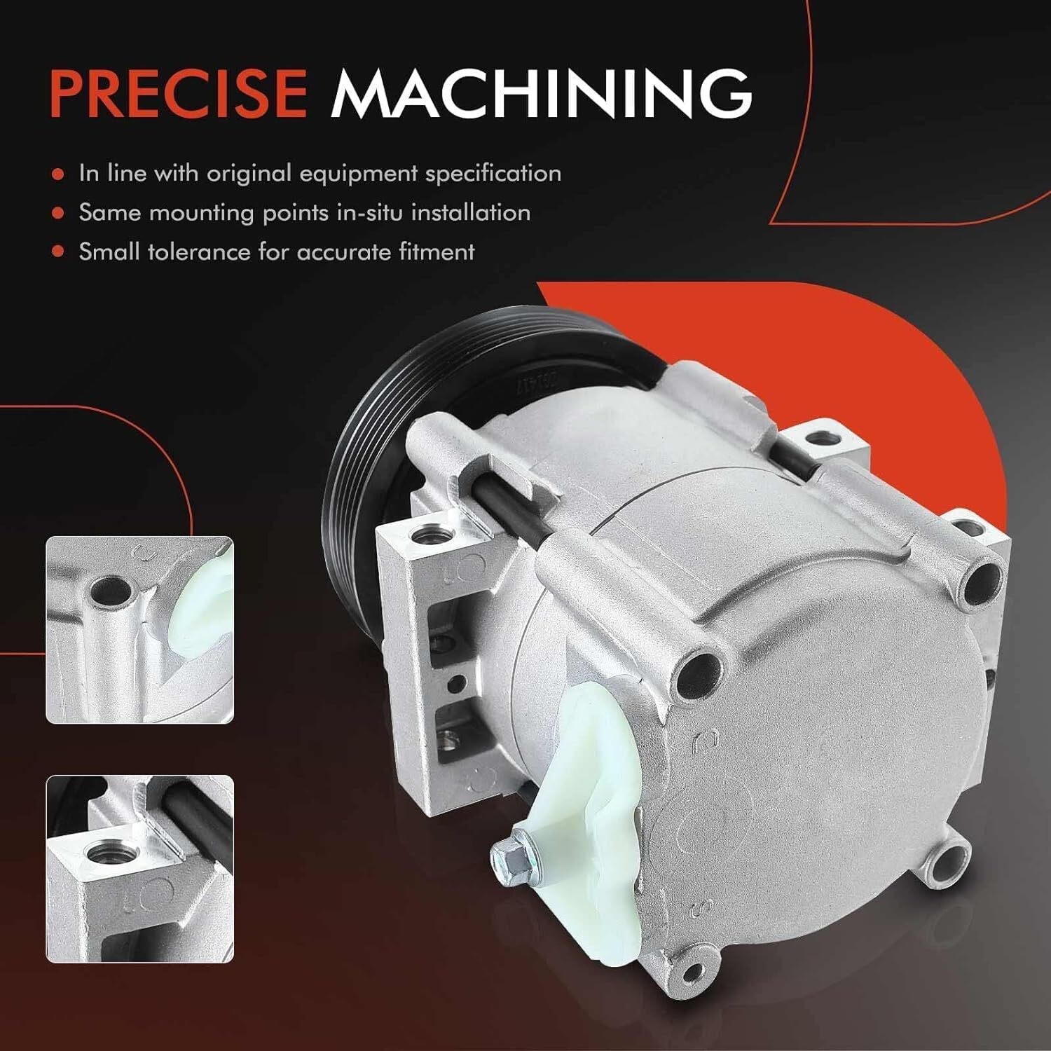 A-Premium Air Conditioner AC Compressor with Clutch Compatible with Ford F-150