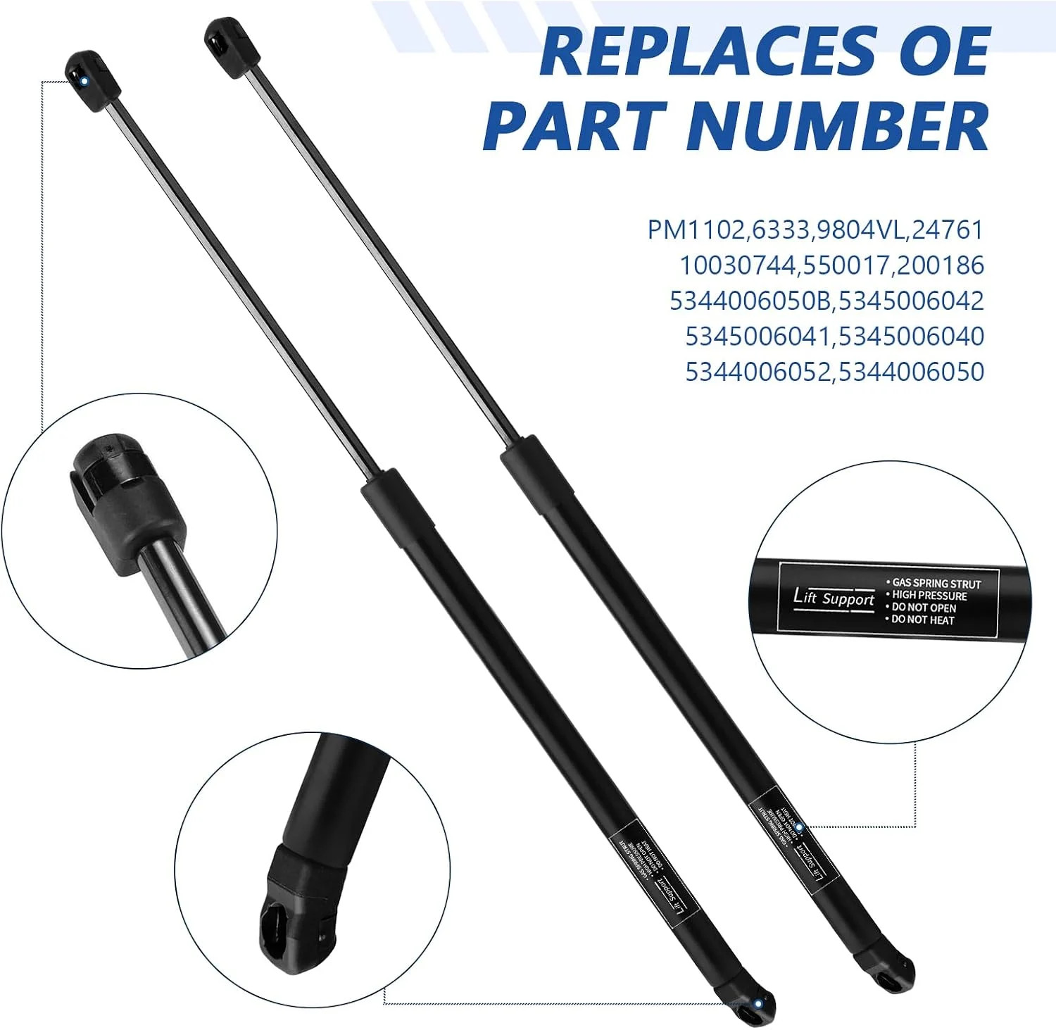 6333 Hood Strut Lift Support for 2007 2008 2009 2010 2011 Toyota Camry SE/XLE/CE