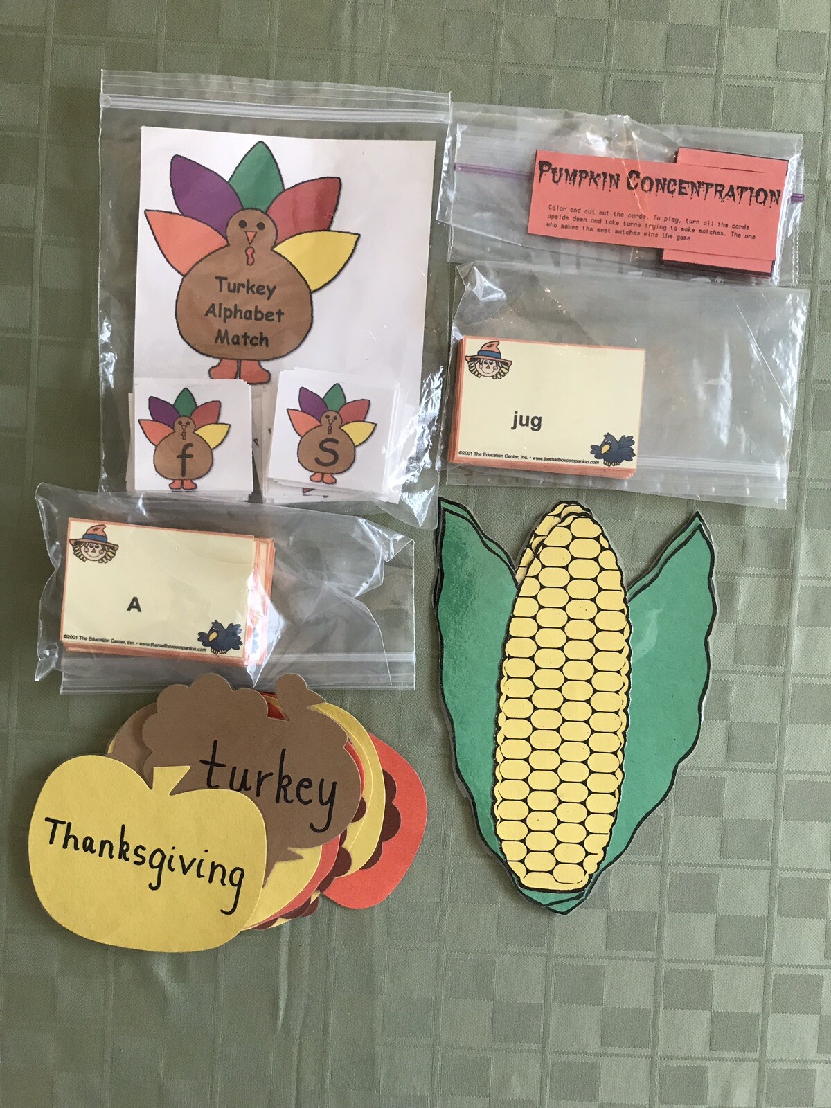 Learning Center SIX Games Fall Autumn Theme! Prior Use Classroom