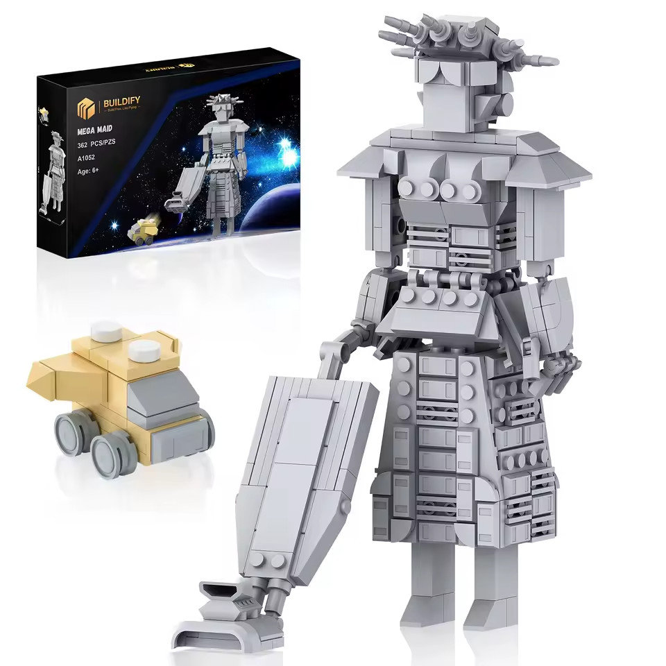 Spaceballs Mega Maid Robot Building Blocks Set, Classic Nostalgic Battle Mech Mo