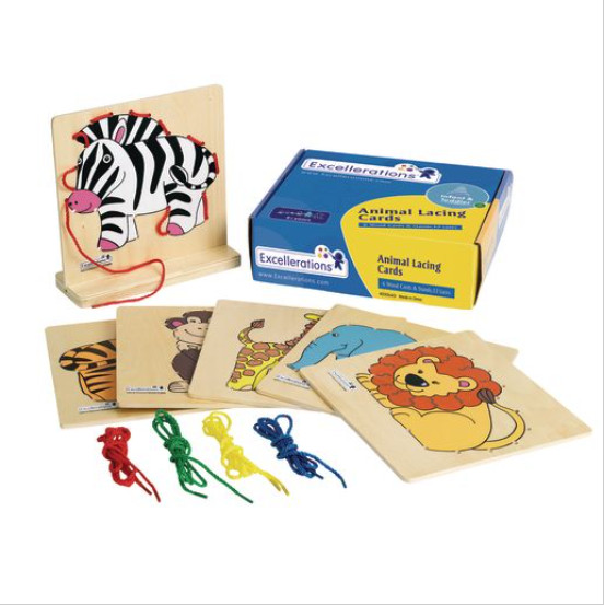 Excellerations® Animal Lacing Cards – 6 Animals