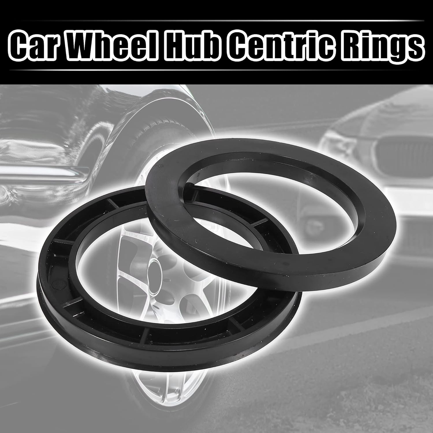 X AUTOHAUX 4pcs Plastic 77.8mm ID to 108mm OD Car Hub Centric Rings Wheel Bore