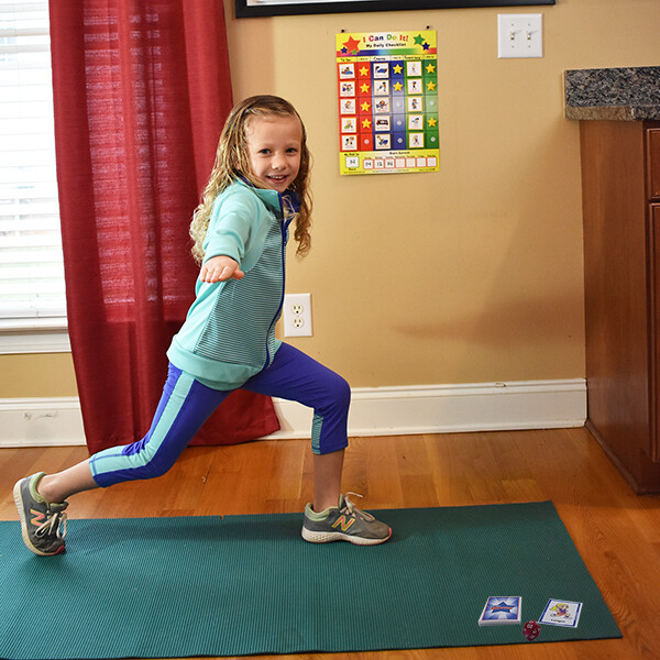 Pick n Roll Movez® Simple Card and Die game to get kids to Exercise!
