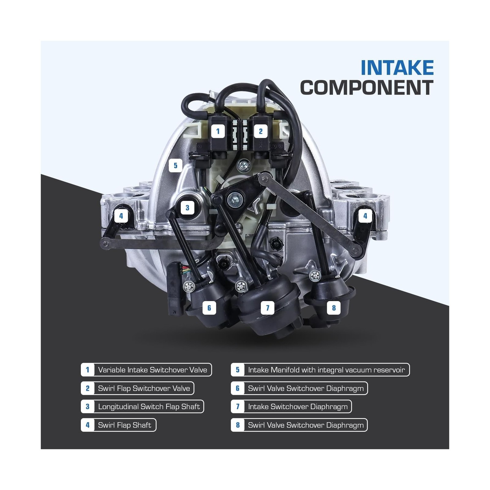 Upgraded Air Intake Manifold Kit Assembly Compatible with Mercedes-Benz C300 …