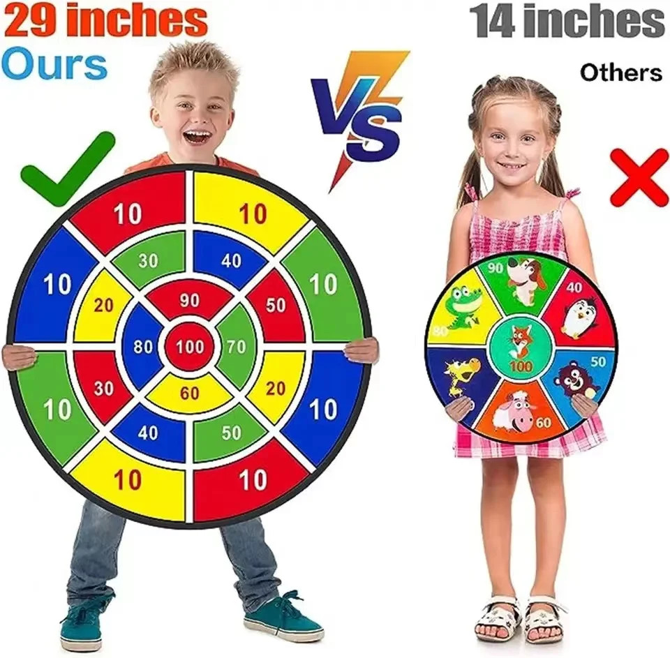 Children with sticky ball 74CM large dart board Family interactive game
