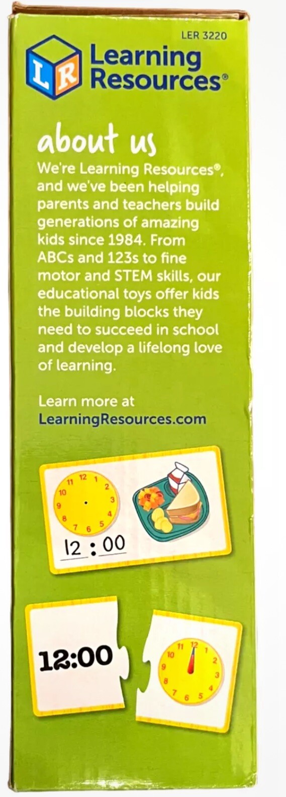 Learning Resources Time Activity Set 41 PCS, Ages 5+ Multi-Color Game NOBOX NEW