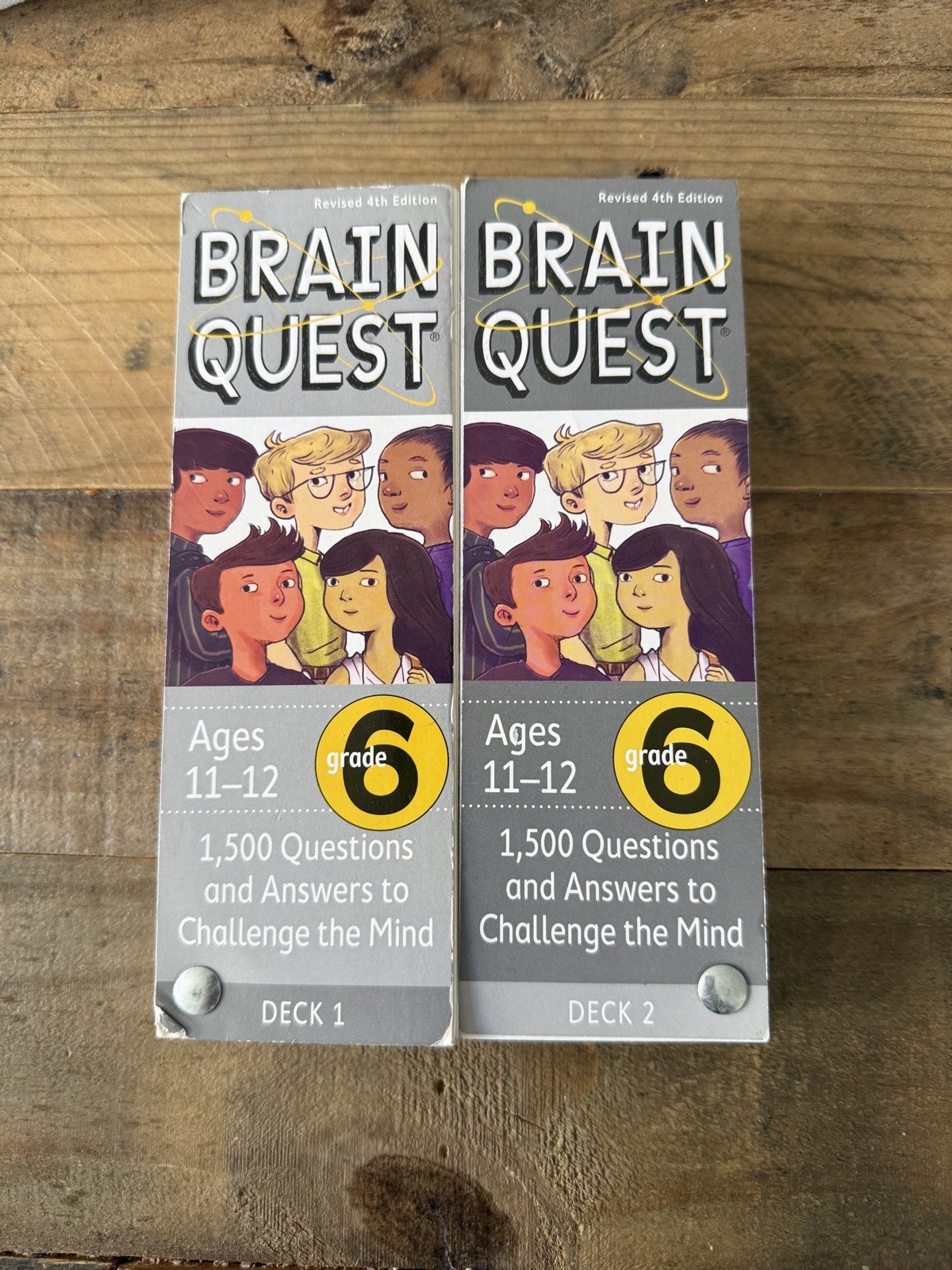 Brain Quest 6th Grade Cards 1500 Q &A (2017, Revised 4th Edition) Decks 1 & 2