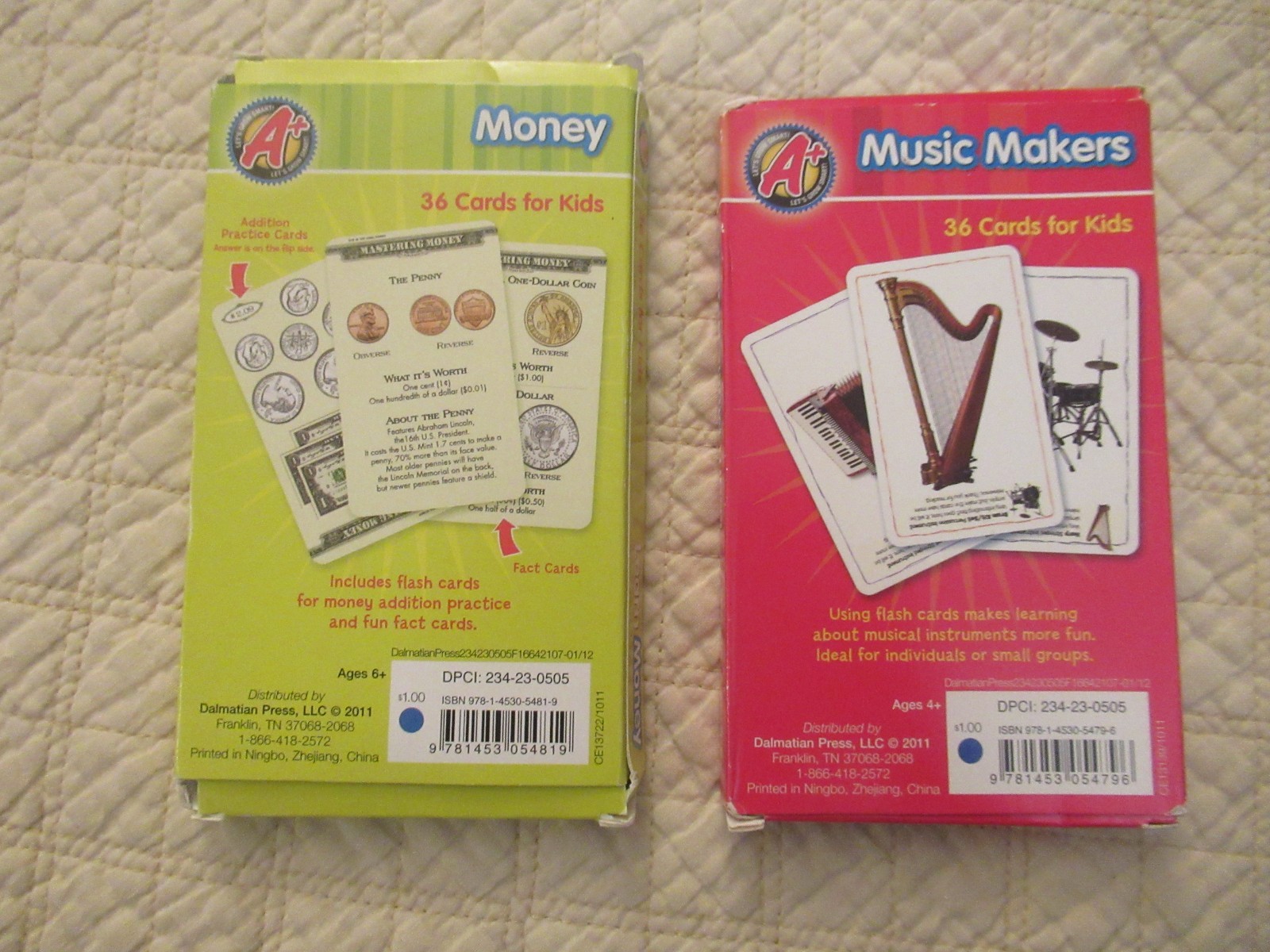 A+ Let’s Grow Smart! Money & Music Makers Flash Cards for Kids (2011)