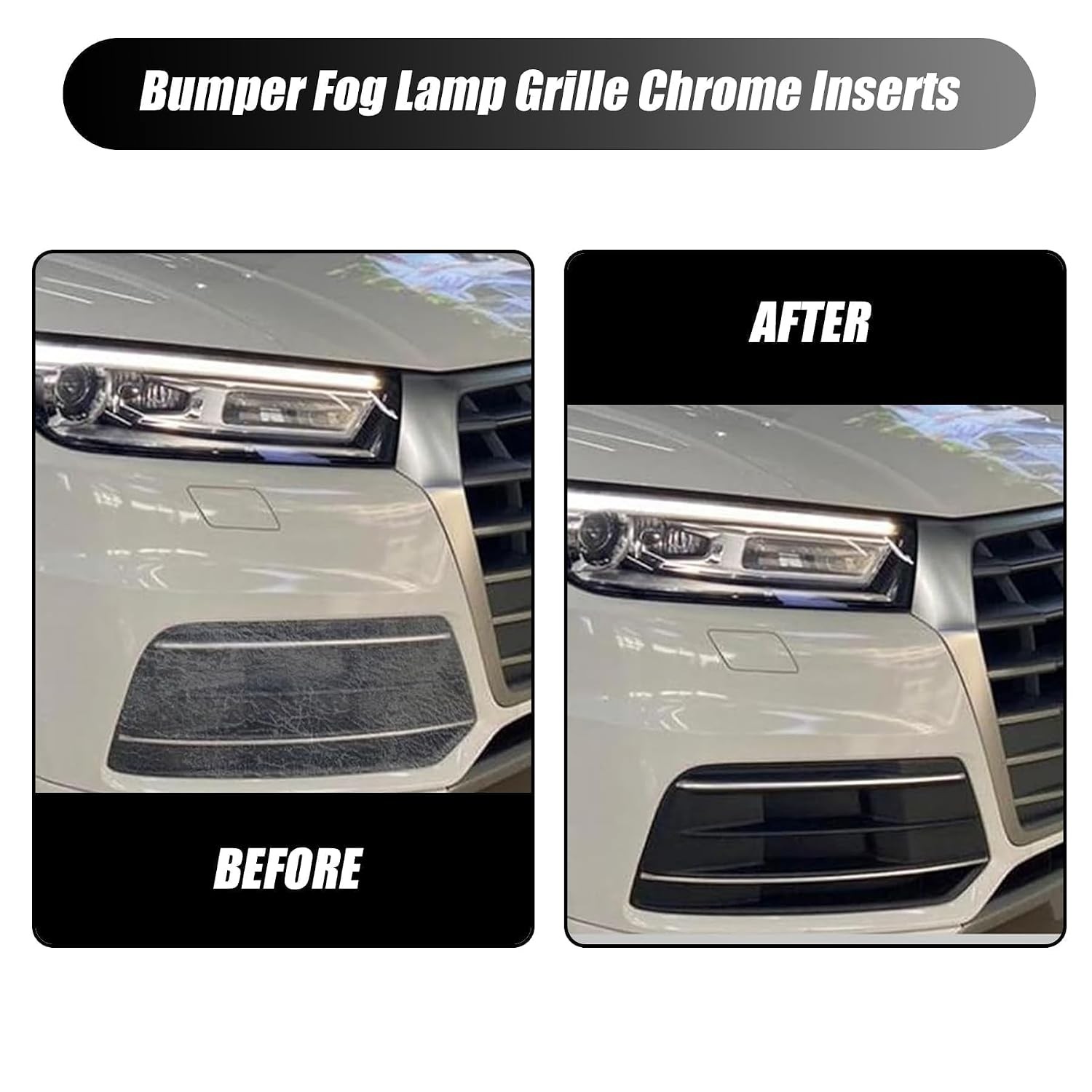 XQSMWF Front Right Passenger Side Bumper Cover Fog Light Grille Bezel Insert Com