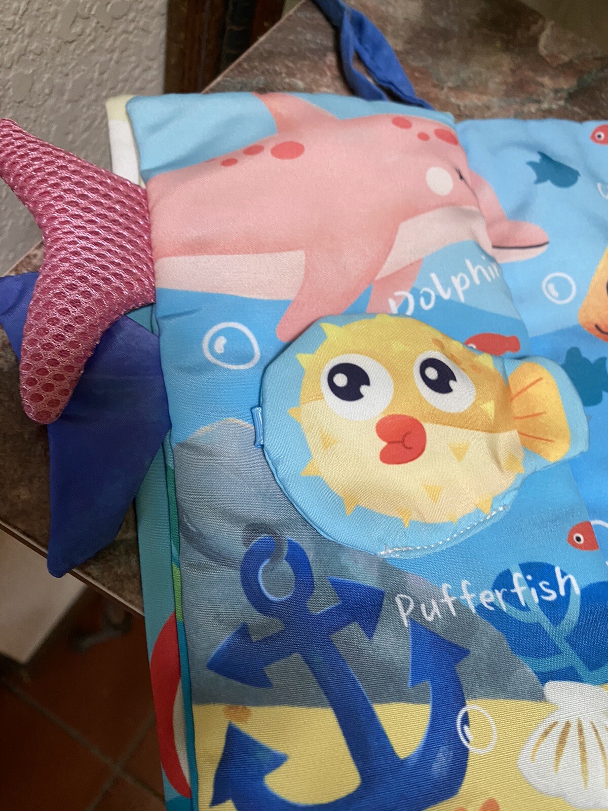 hahaland Baby Book 0-6 Months Touch Feel First Cloth Crinkle Soft Marine Animals