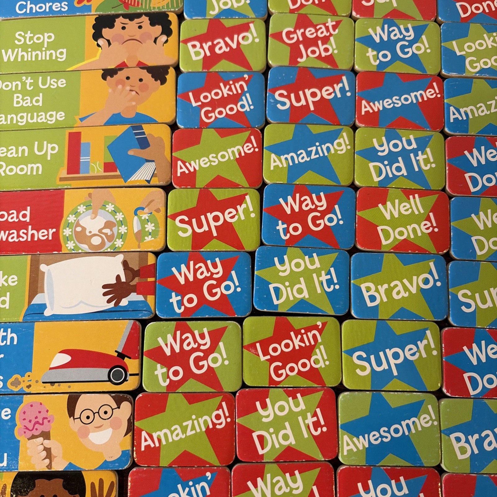 Kids Chore Reward Magnet Set Behavior Chart Praise Tasks Educational Lot