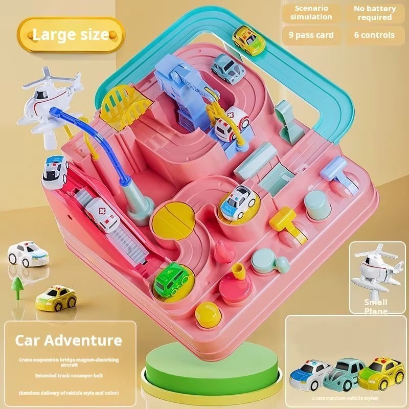 Racing Rail Car Model Educational Toys Children Track Adventure Game Brain