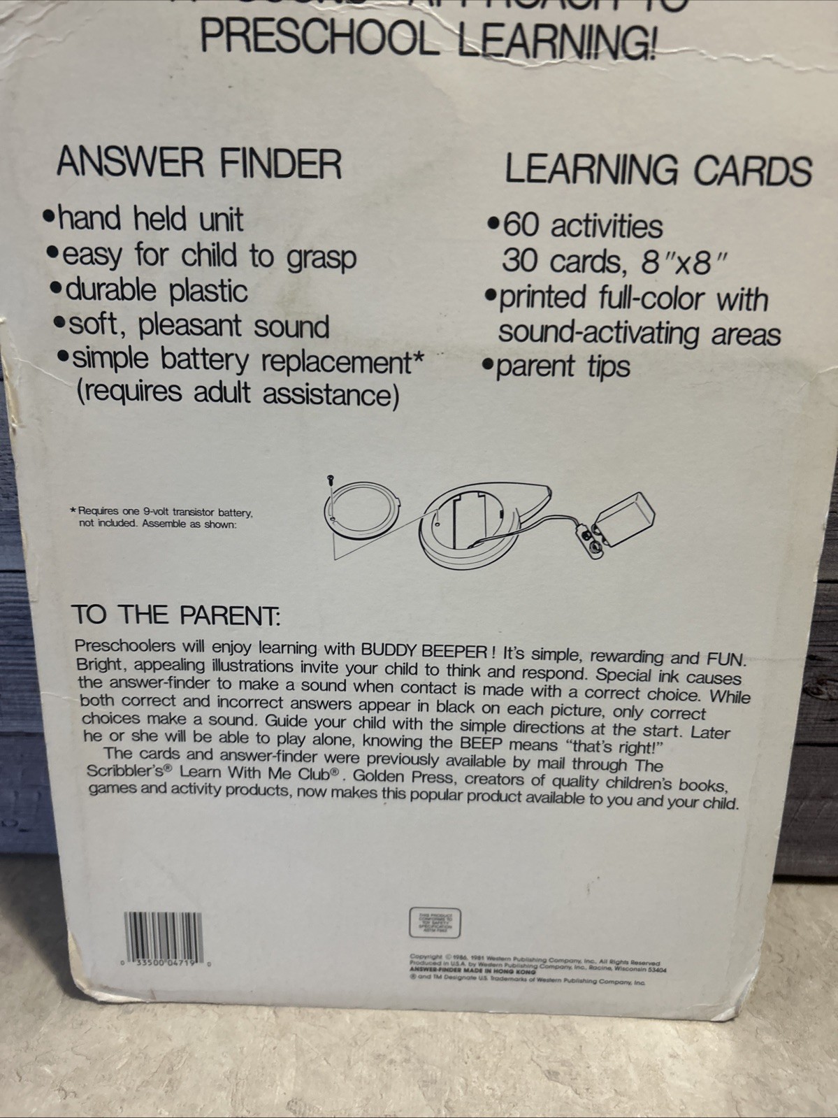 Buddy Beeper Electronic Flash Cards New Sealed Golden Press 1986 Vintage