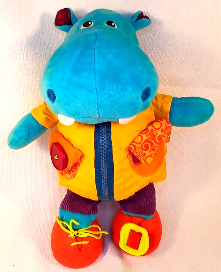 B You Giggly Zippies Hank Hippo Interactive Learning 12” Plush Stuffed Animal