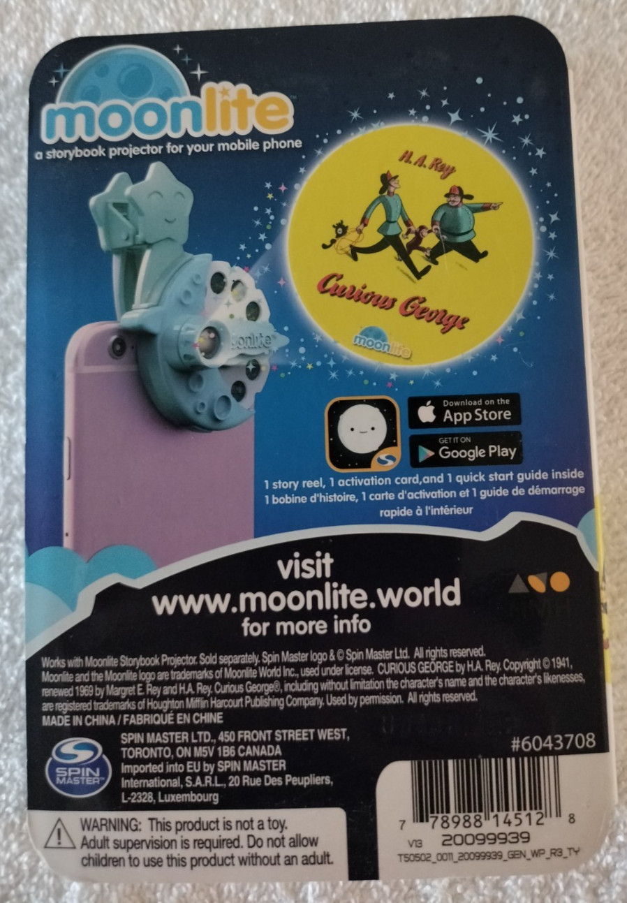 Moonlite Projector Story Reels Lot of 3 Unicorn, Wonders & Curious George
