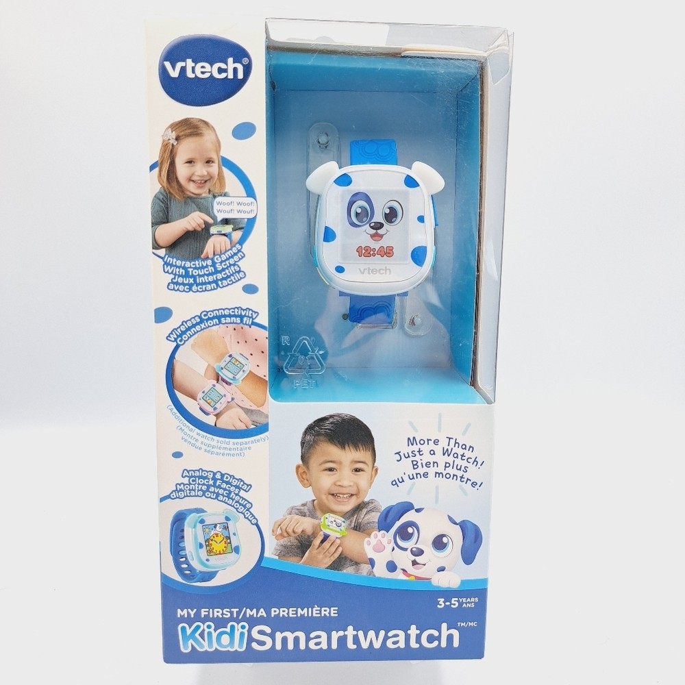 VTech My First Kidi Smartwatch Digital Dog Kid Education Exercise Toy Watch Blue
