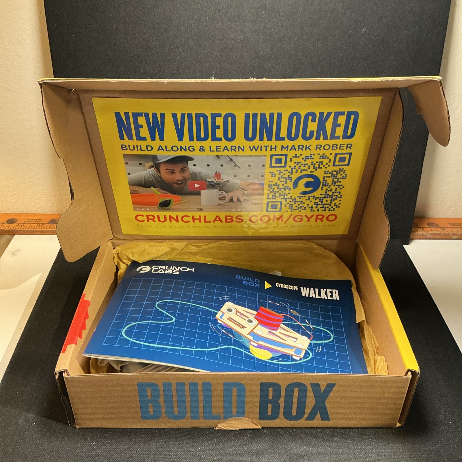 Crunch Labs By Mark Rober S.T.E.M. Build Box Gyroscope Walker Think Engineer