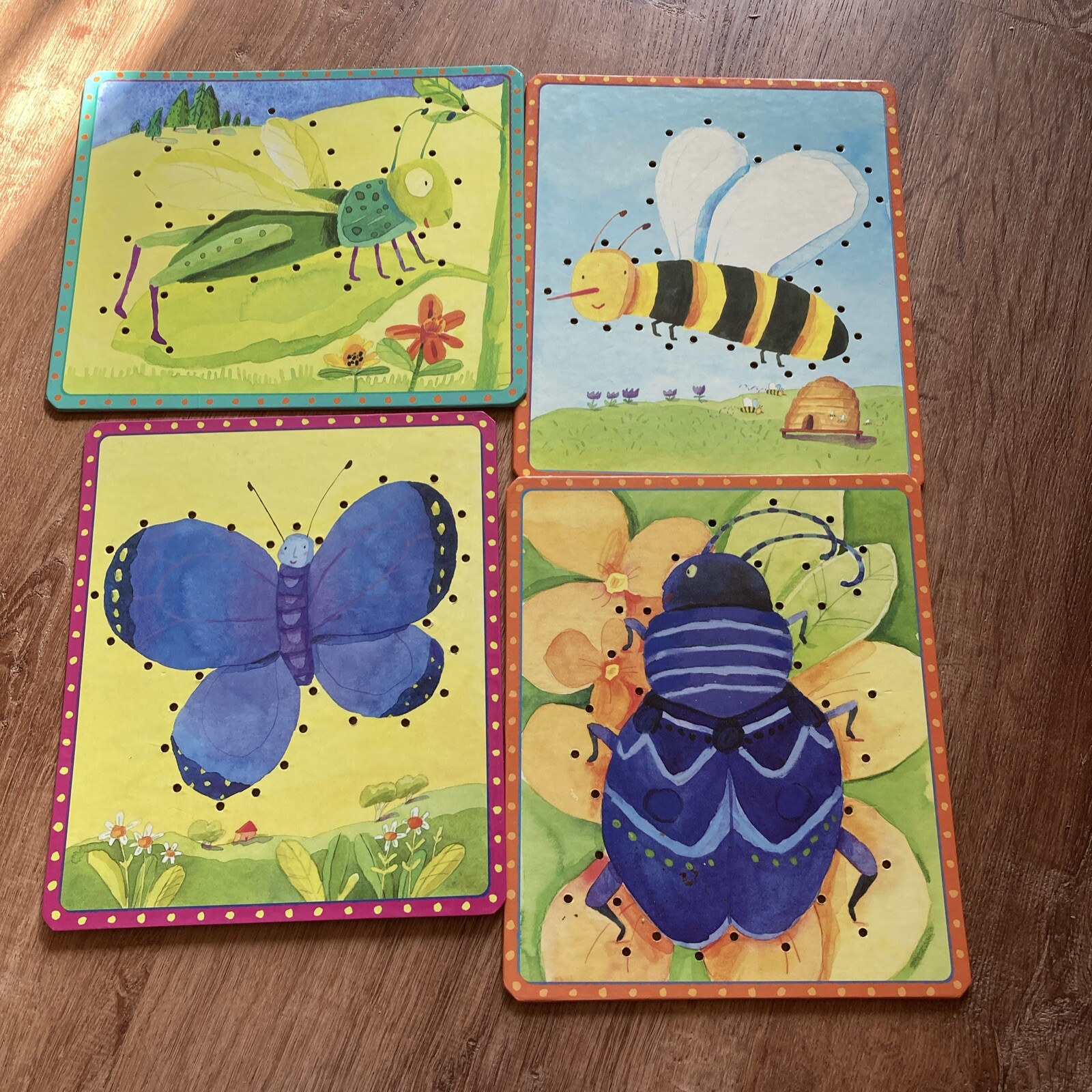 BEST TOY eeBOO FRIENDLY BUGS LACING CARDS ARTS & CRAFTS ACTIVITY SET KIDS GIFT