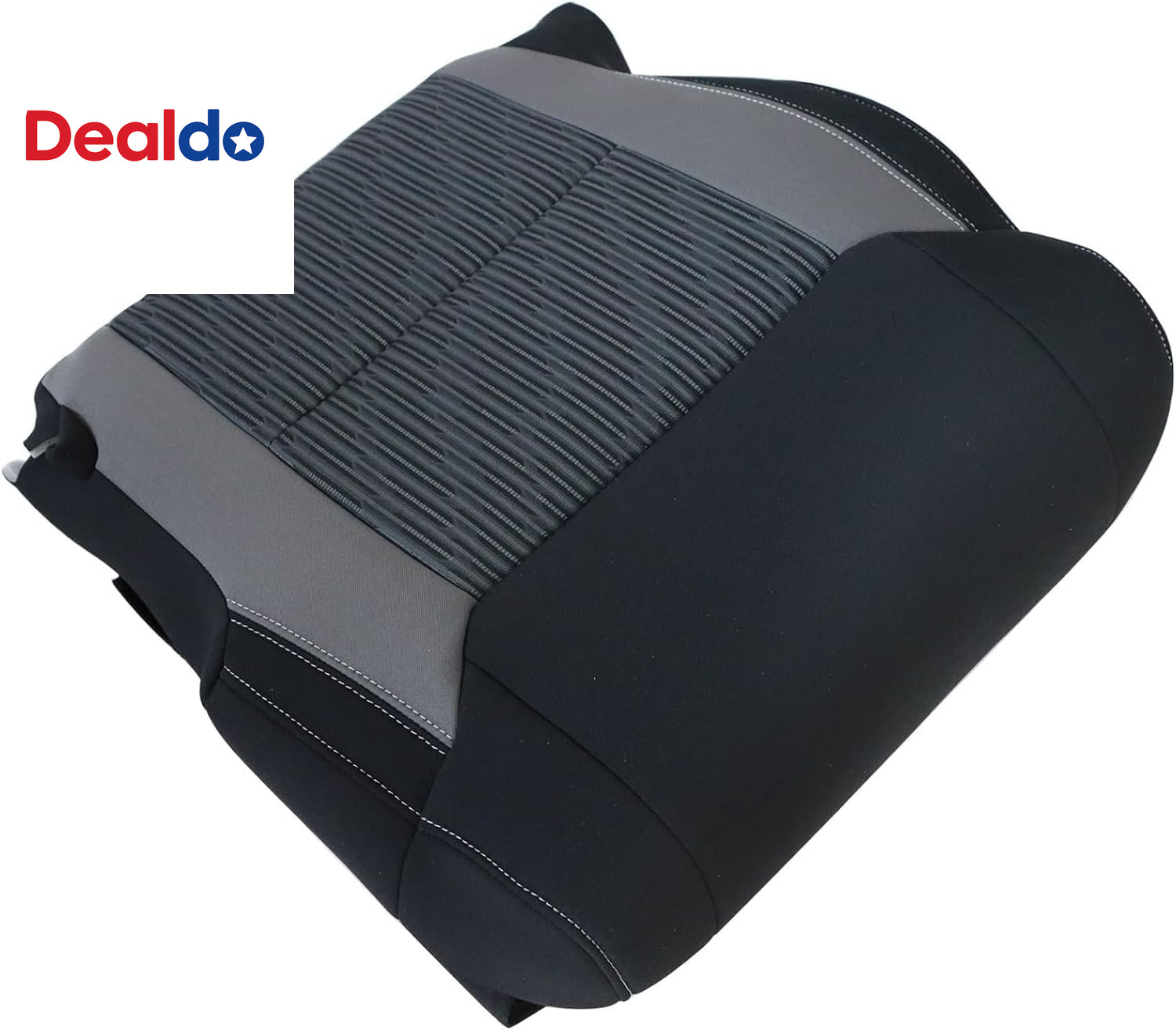Black & Graphite Gray Driver Side Bottom Cloth Replacement Seat Cover Compatible