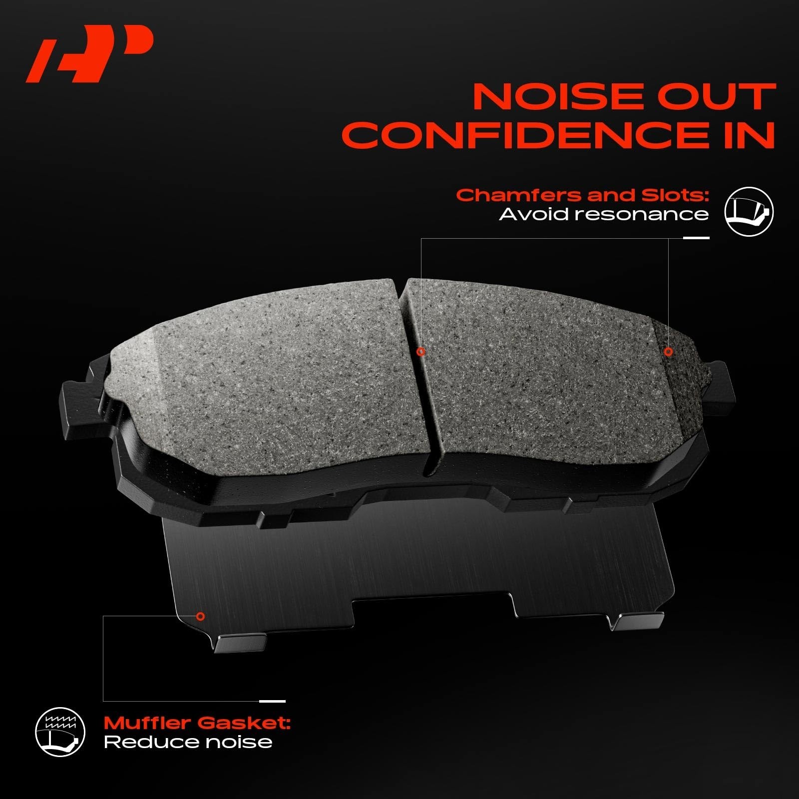 A-Premium Front Ceramic Brake Pads Set Compatible with BMW 320I, 328D xDrive,…