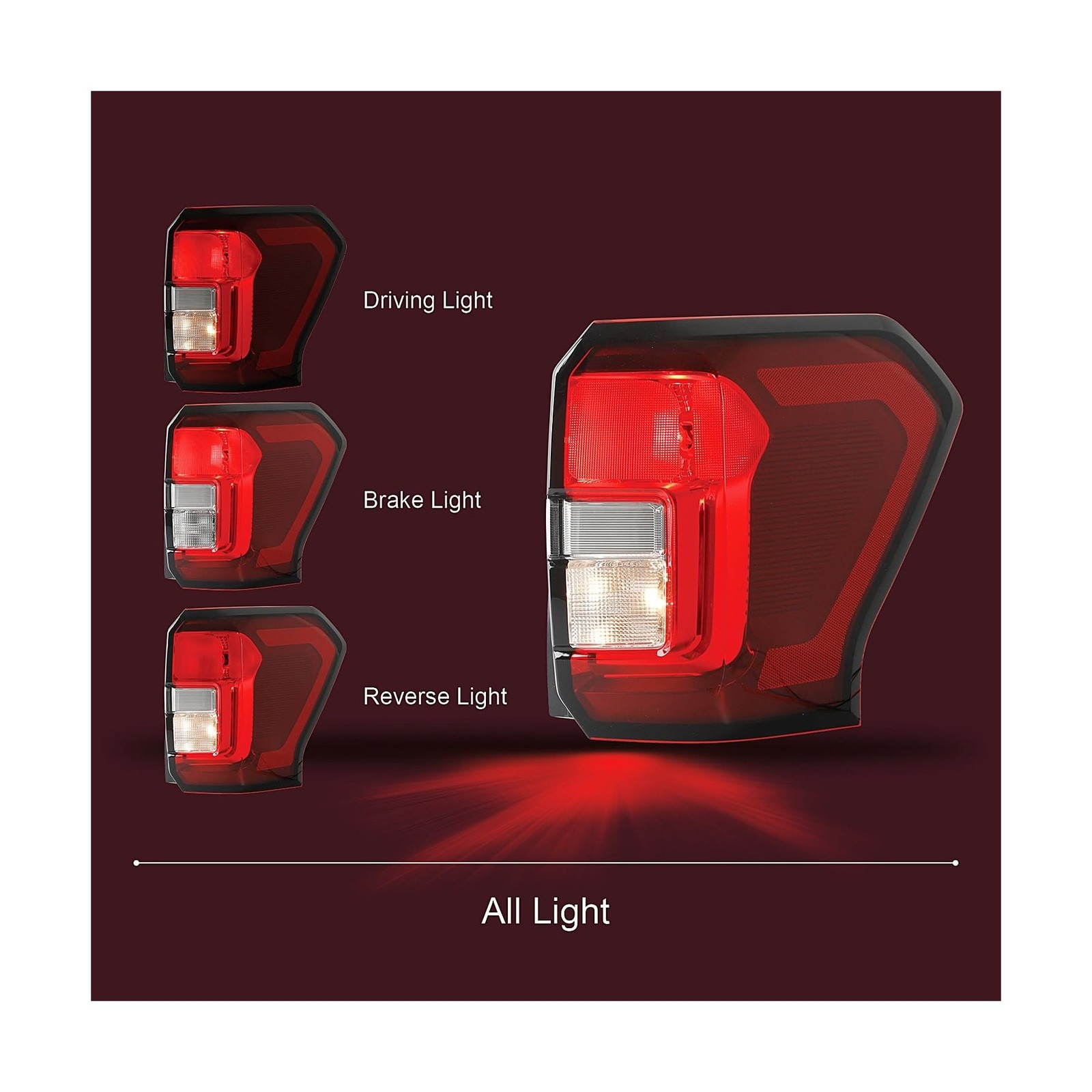 Red black Tail Lights Compatible with 2022-2024 Ford Expedition | Halogen Smo…