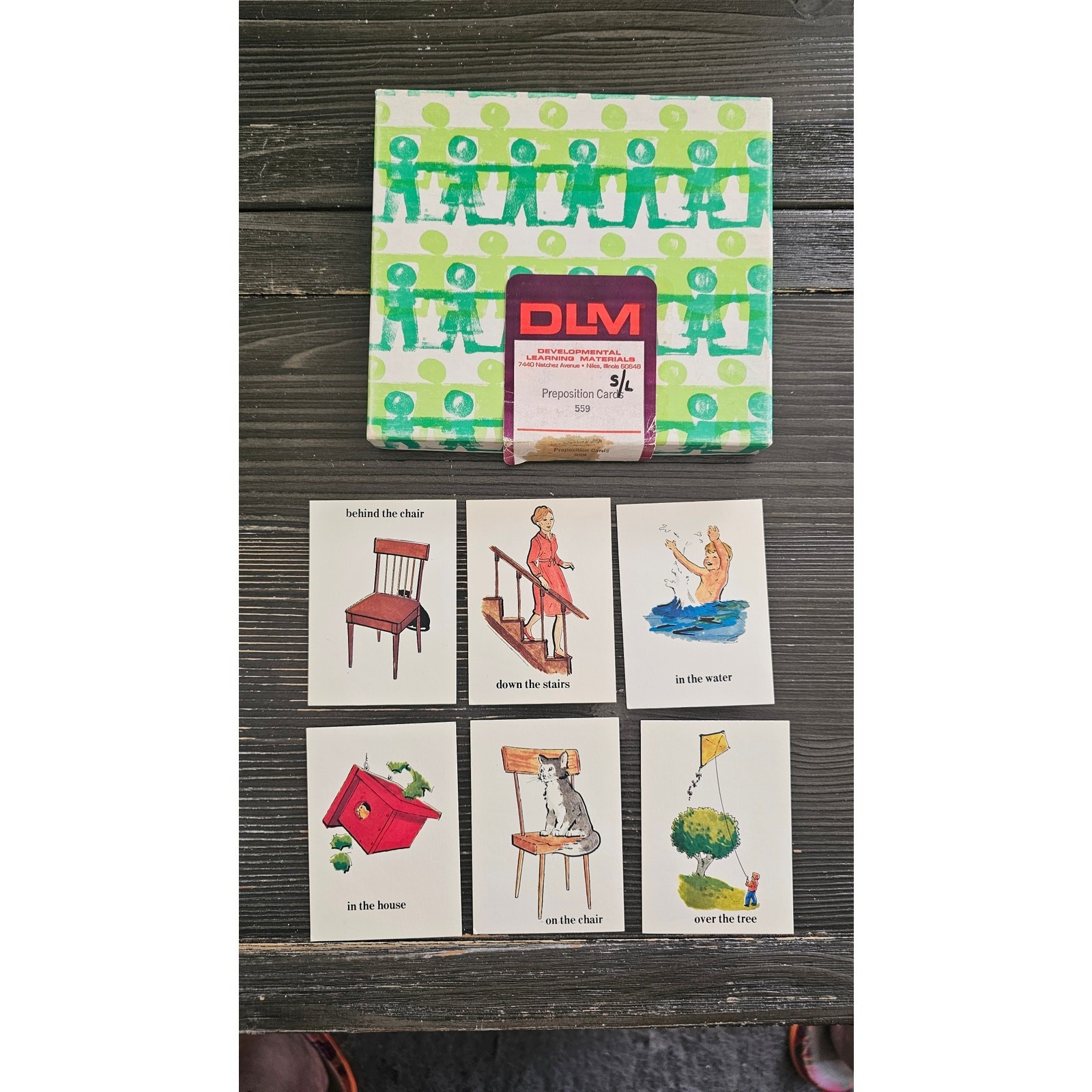 Vtg DLM Preposition Cards 559 Learning Materials Speech Therapy Flash Cards