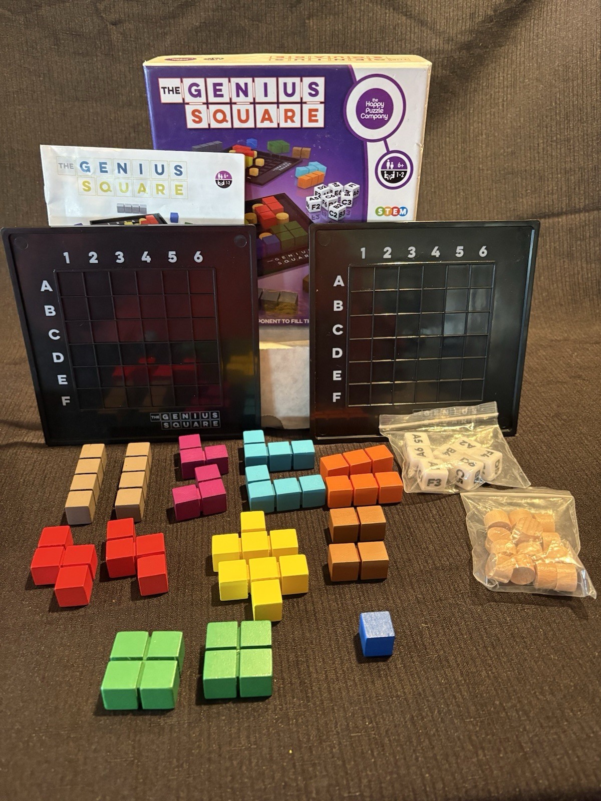 The Genius Square STEM Puzzle Game Happy Puzzle Company 2018 *missing 1 piece *