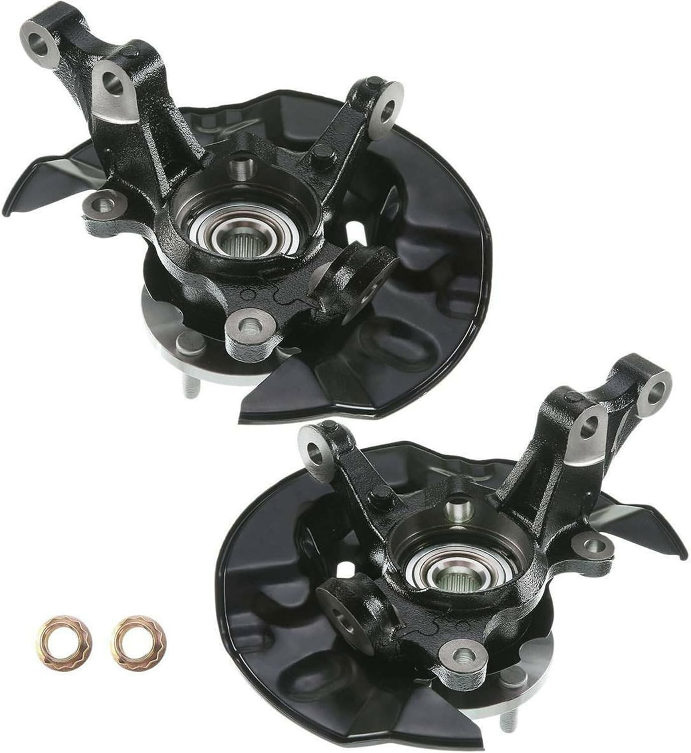 Front Driver and Passenger Side Steering Knuckle Wheel Hub Bearing pair