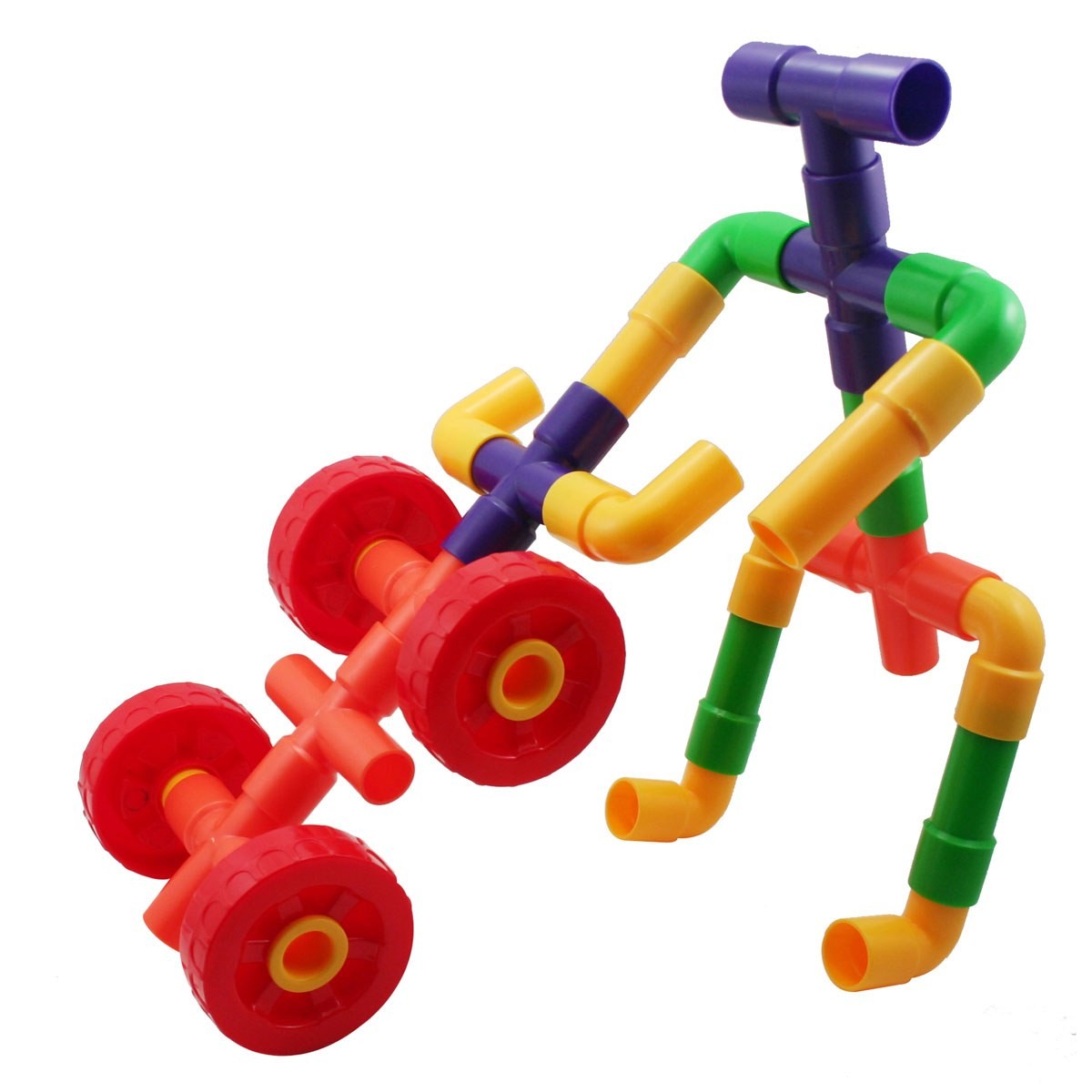 Joyn Toys Tubes and Wheels Construction Building Set – 72 Pieces