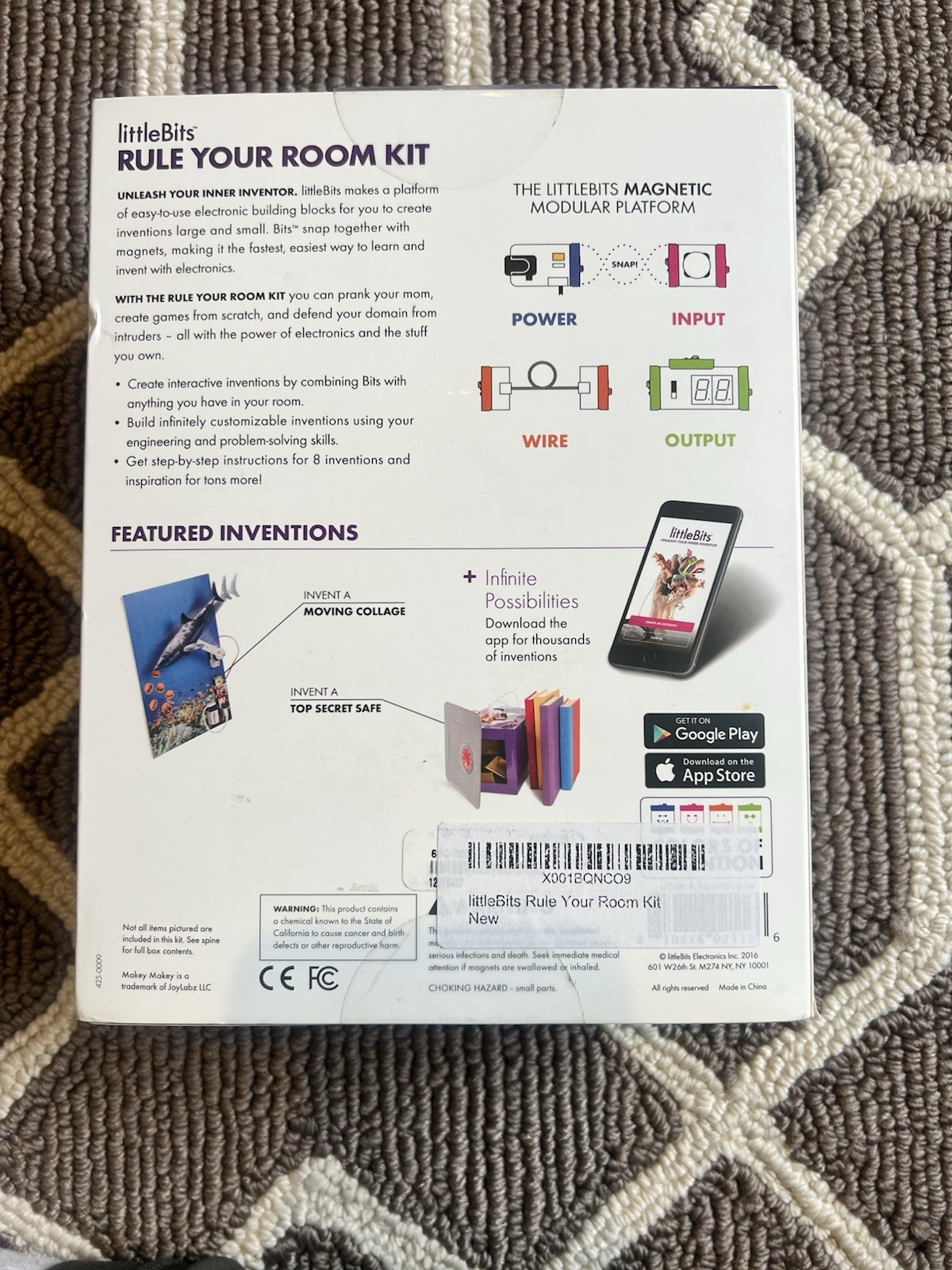 LittleBits RULE YOUR ROOM KIT Educational Learning Electro Build Block, Ages 8+