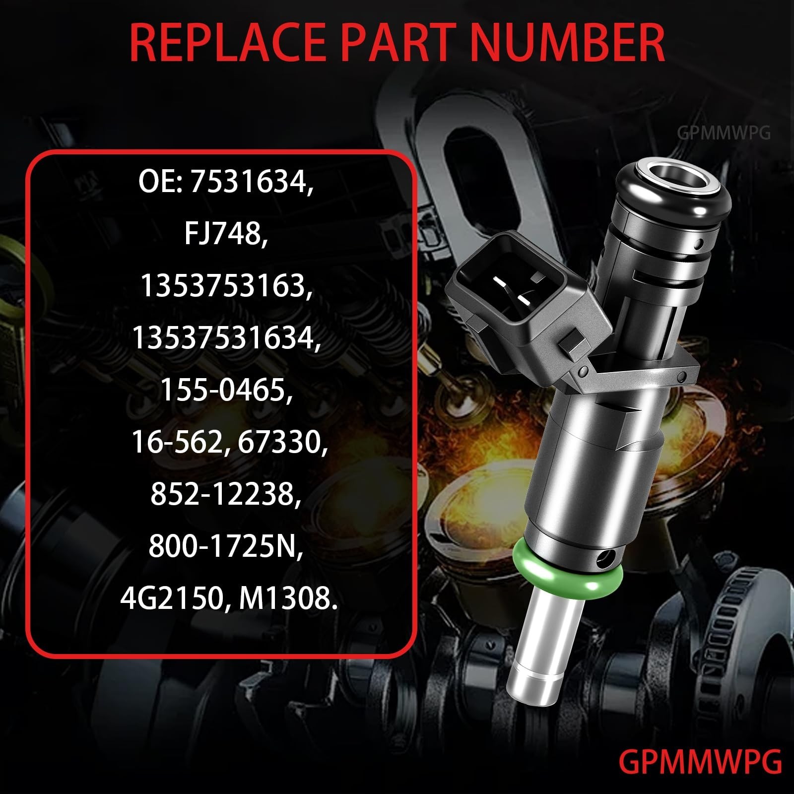 6Pcs Fuel Injectors 7531634 FJ748 Injector 6Holes Compatible with BMW 328i 33…