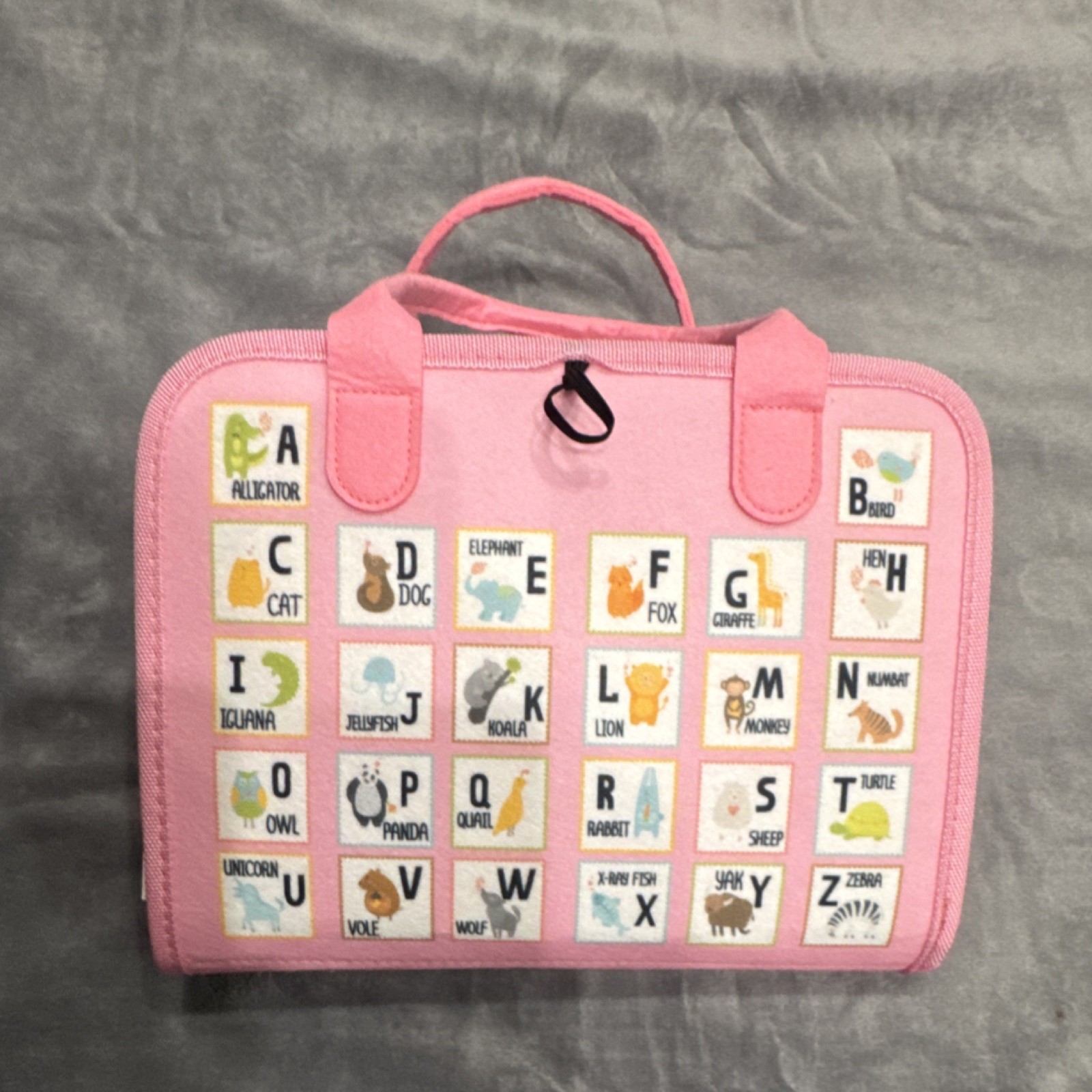 ESJAY Unicorn Busy Board Pink Toy for Kids Ages 3-7 Alphabet Numbers Shapes