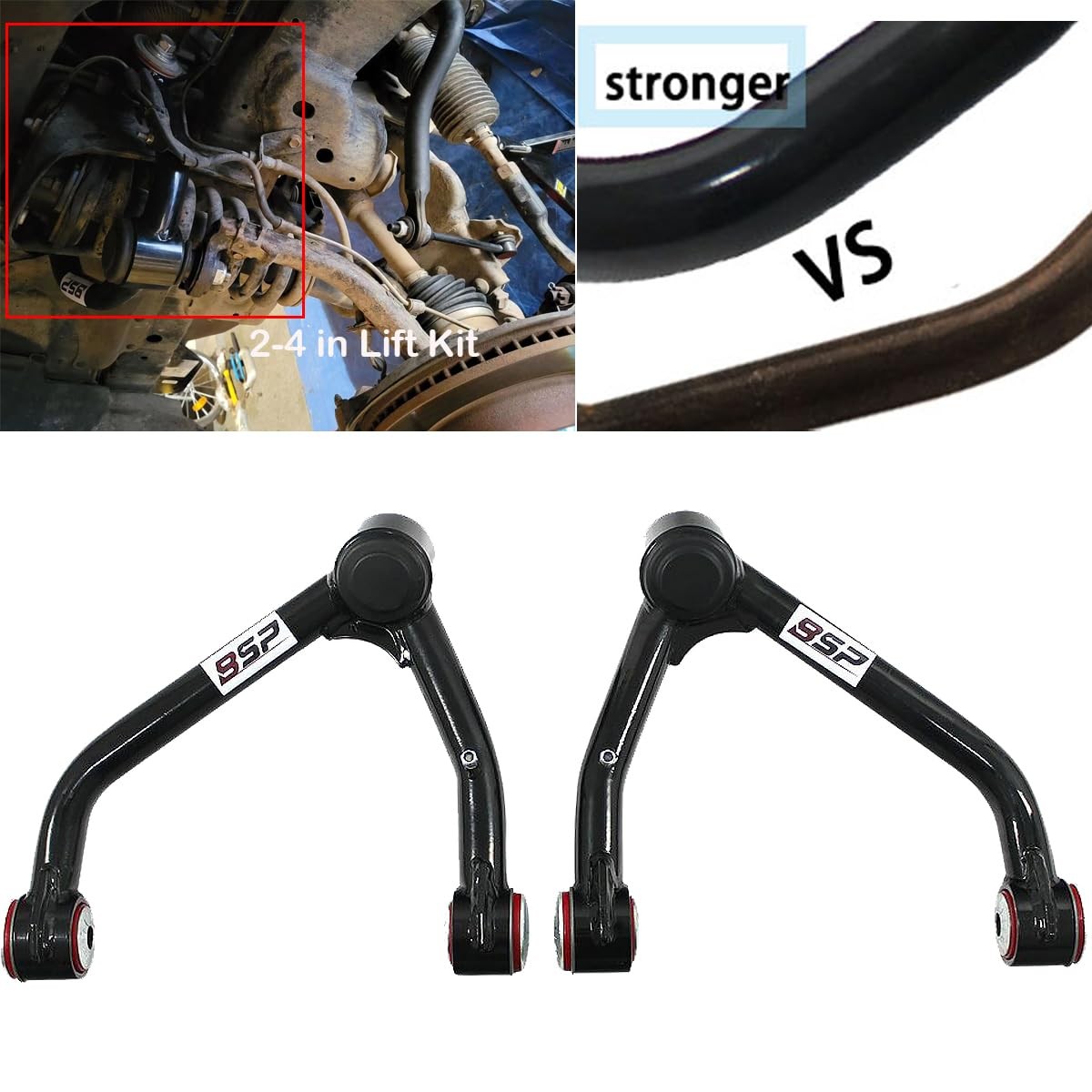 Pair (2 PCS) Front Upper Control Arm Compatible with 2014-2018 Silverado Sier…