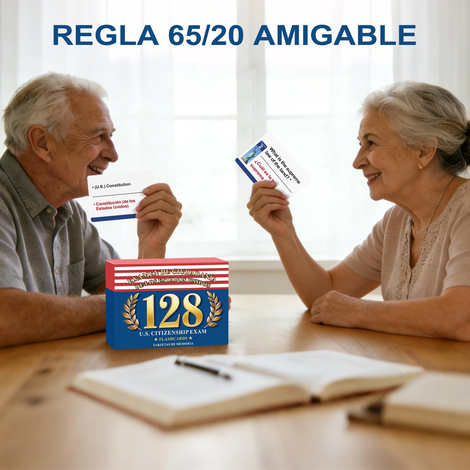 2026 New Us Citizenship Test Flash Cards 2026, Tarjetas para 3.6″x2.5″, Red