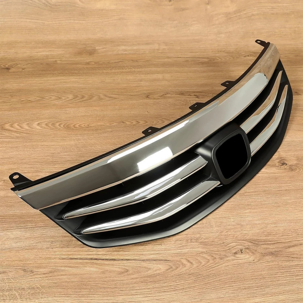 Chrome Front Bumper Grille Grill Compatible with 2011-2012 Honda Accord