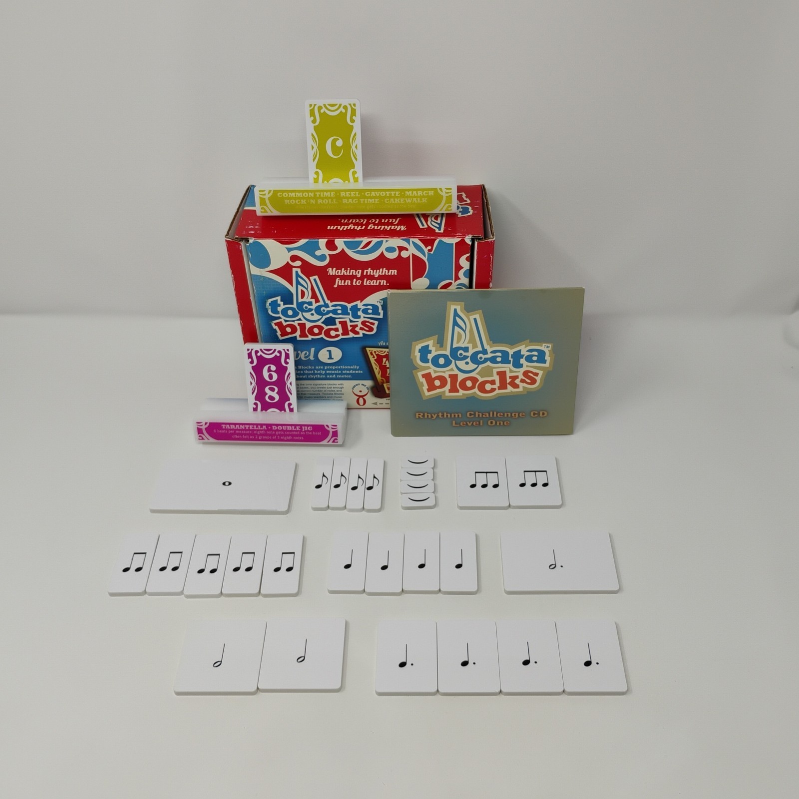 Toccata Blocks Rhythm Music Meter Learning Tiles Level One with CD – See Notes